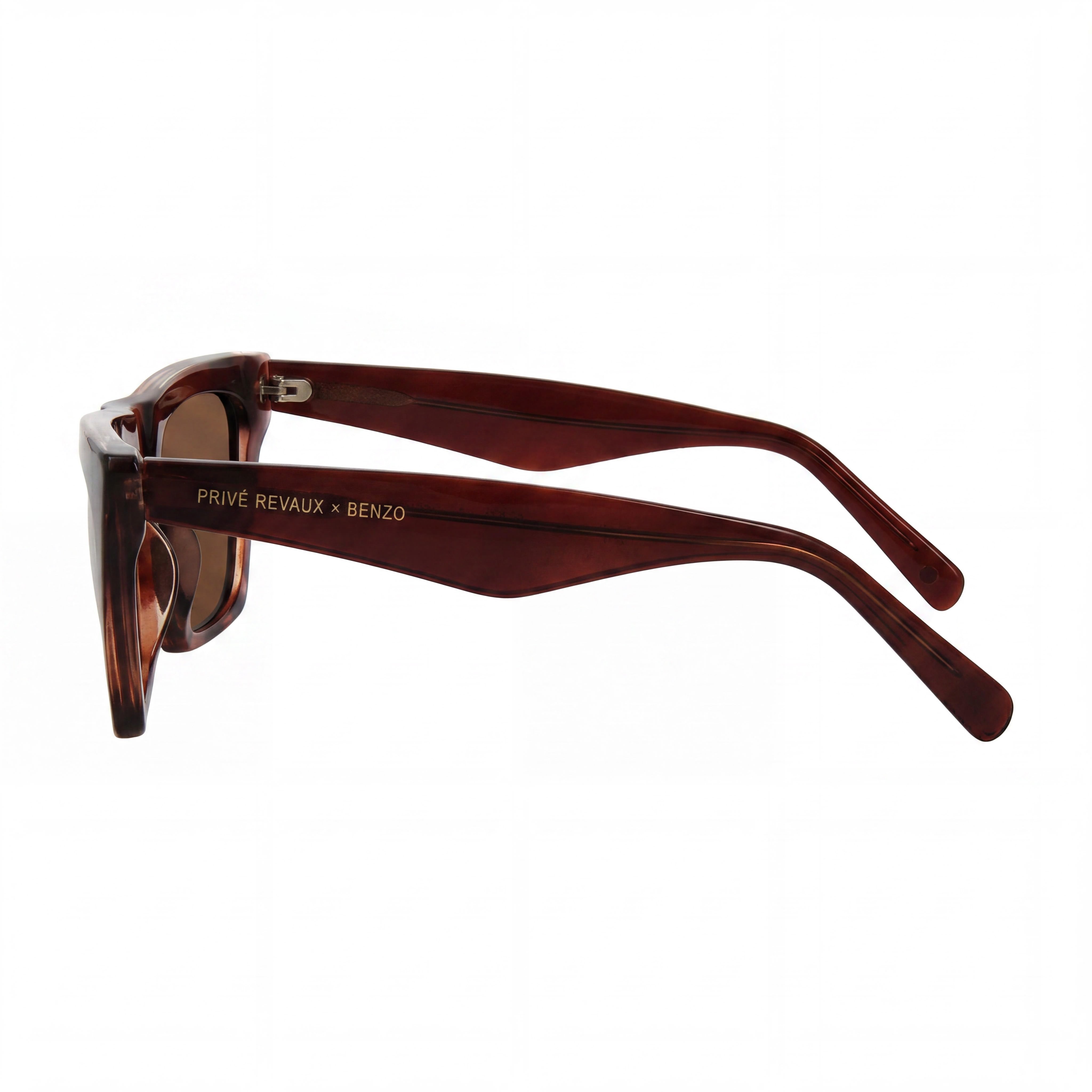 PRIVÉ REVAUX Gafas de sol modernas de mujer con montura de ojo de gato, montura de propionato color carey chocolate, lentes marrones Haven, protección UV, 51 mm, Photo 3