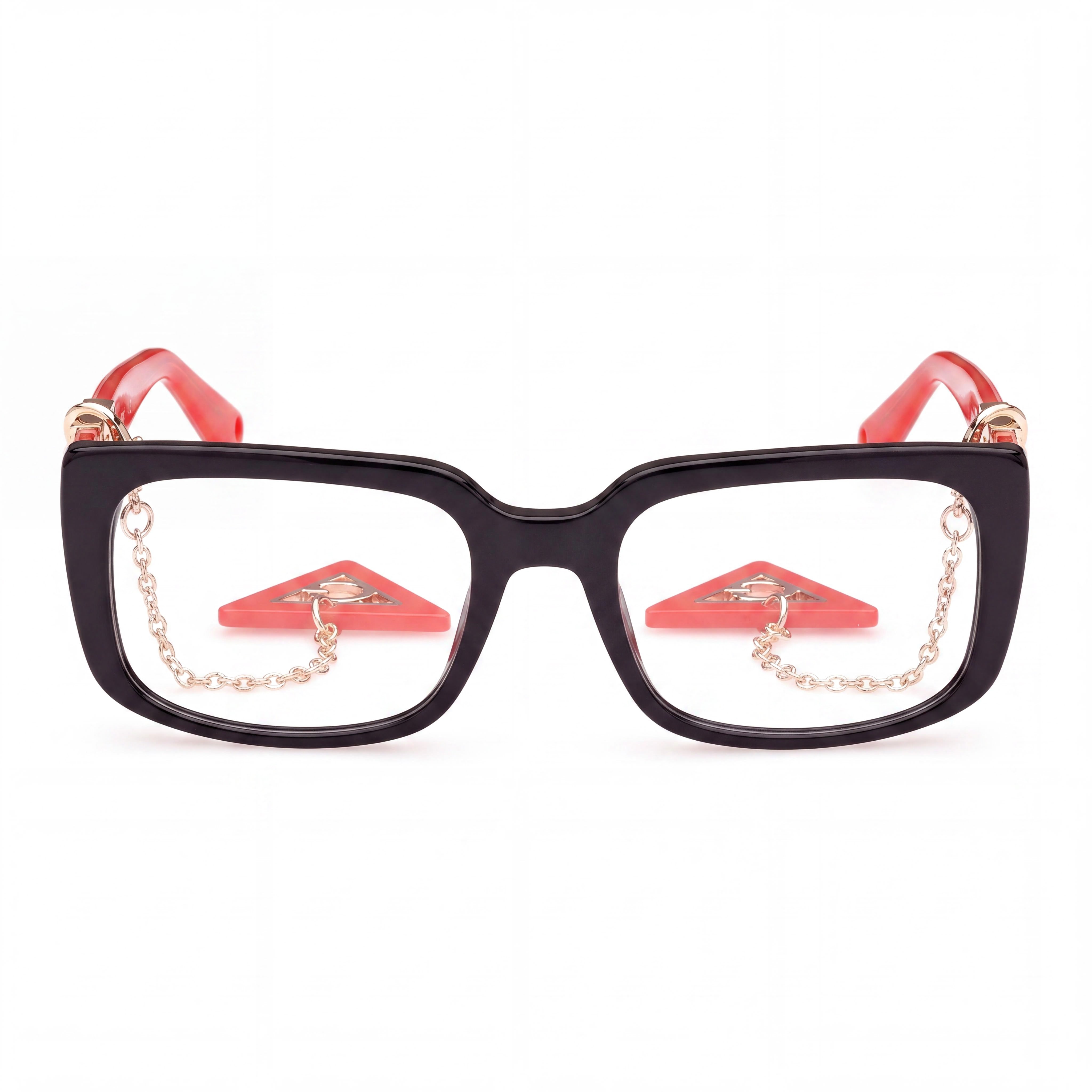 GUESS Modern Women's Eyeglasses featuring Black Plastic Frame and Black Plastic Lenses, Size 53/19/145, Photo 2