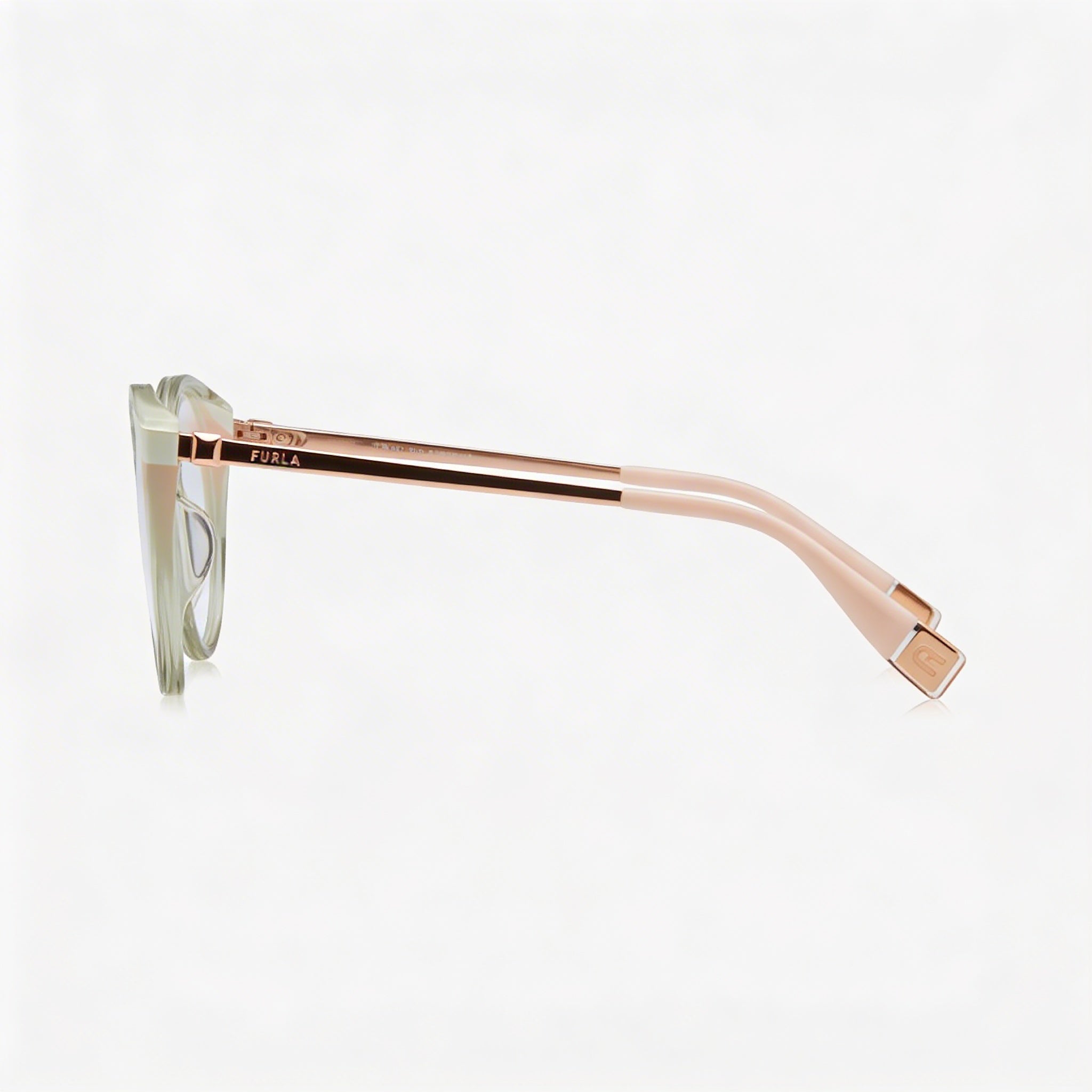 Furla Casual. Women’s Acetate Frame Grigio/Verde Lucido Non Polarized Polycarbonate Sunglasses 53mm, Photo 3