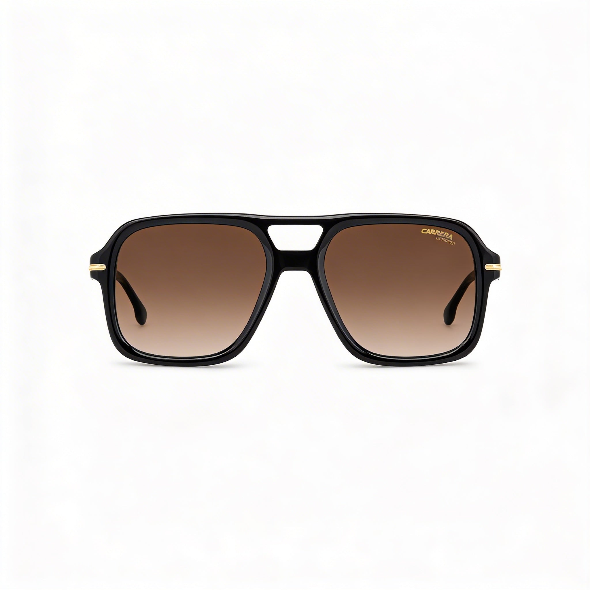 Carrera 317/S para hombre, montura de plástico negra, lentes marrones degradadas con protección UV, sin polarizar, 55mm, Photo 2