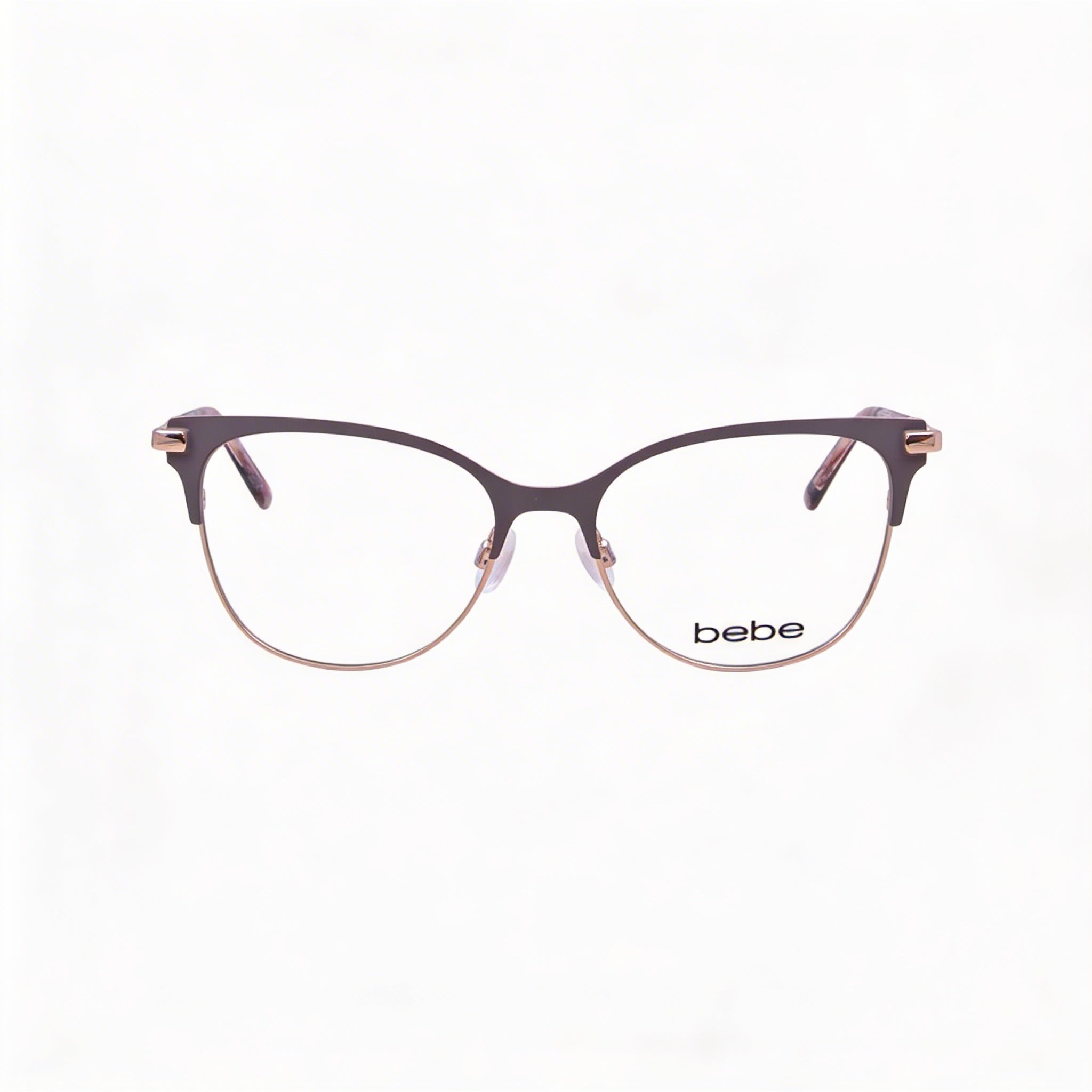 bebe Bb5224 Gafas de mujer con montura completa Cat Eye de metal rosa, ancho de lente 52 mm, Photo 3