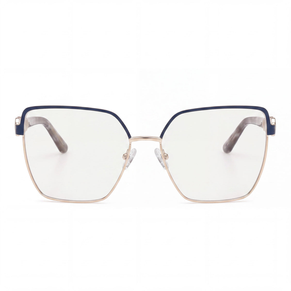 Gafas de metal GUESS Gu50229 para mujer, montura Habana gris azul claro mate, lentes azul claro de 57 mm, Photo 2