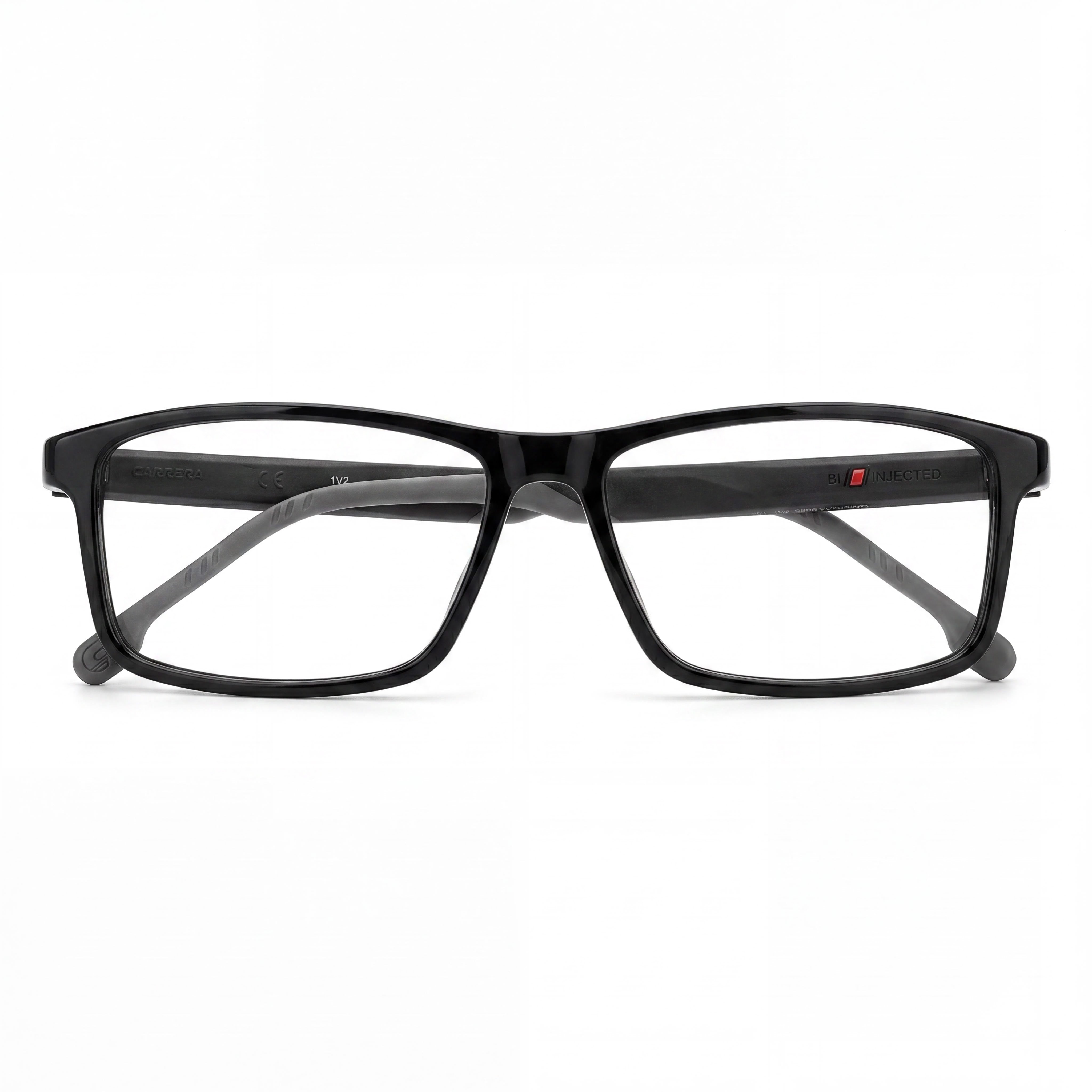Carrera 8865 Unisex Plastic Frame Black with Black Polycarbonate Demo Lenses 55-16-145, Photo 2