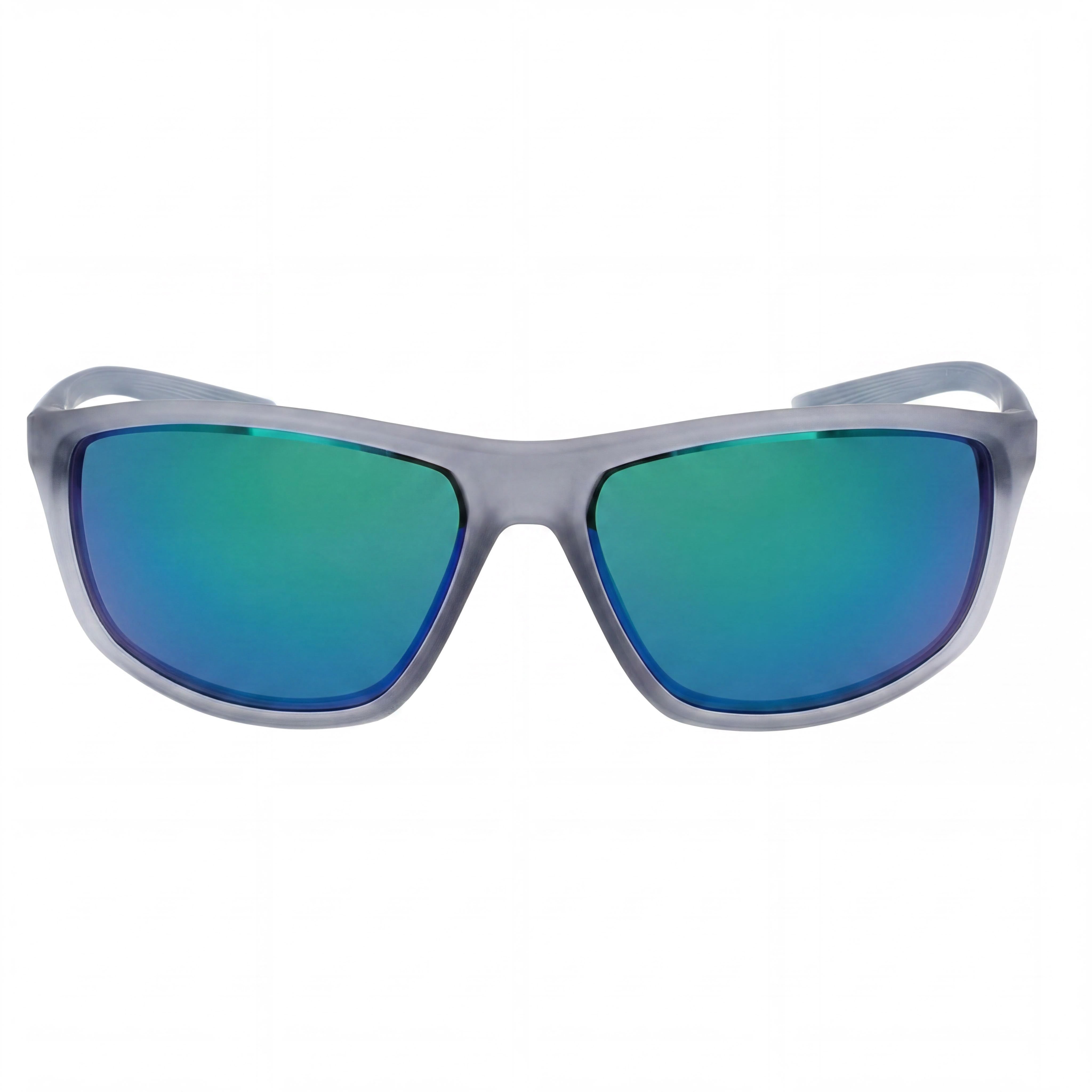 Nike Adrenaline M EV1113 Unisex Matte Wolf Grey Nylon Wrap Green Mirror Non-Polarized 100% UV Sunglasses 66mm, Photo 2