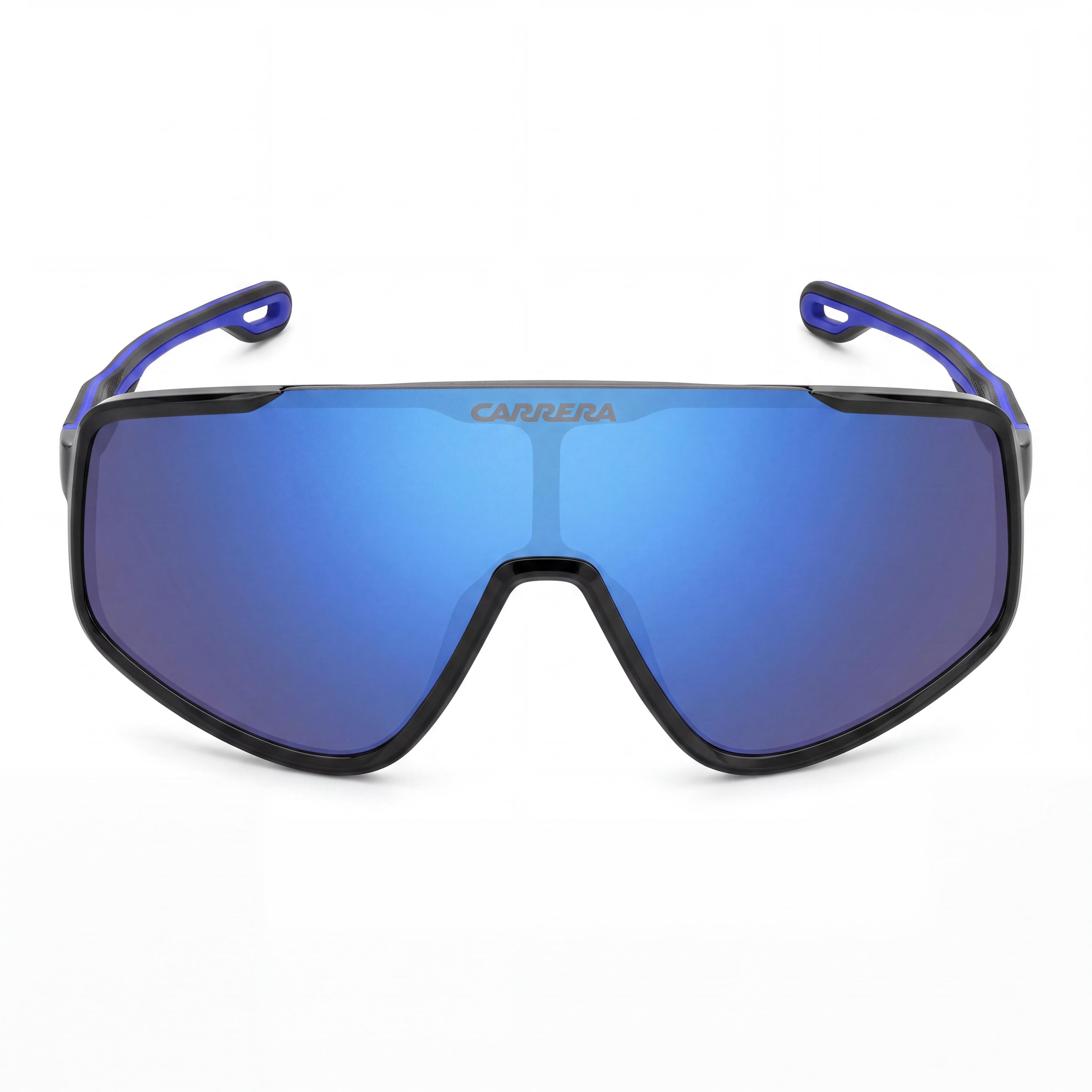 Carrera 4017/S Men's Casual Black Blue ECO Polyamide Sunglasses, Blue Multilayer Lenses, 100% UVA & UVB Protection, 99mm, Photo 2