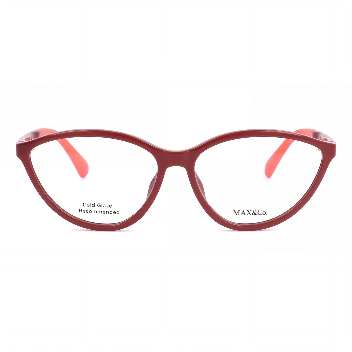 Gafas graduadas de mujer MAX &CO MO5044 con montura inyectada de estilo moderno en color burdeos, tamaño 55-14-140, Photo 2