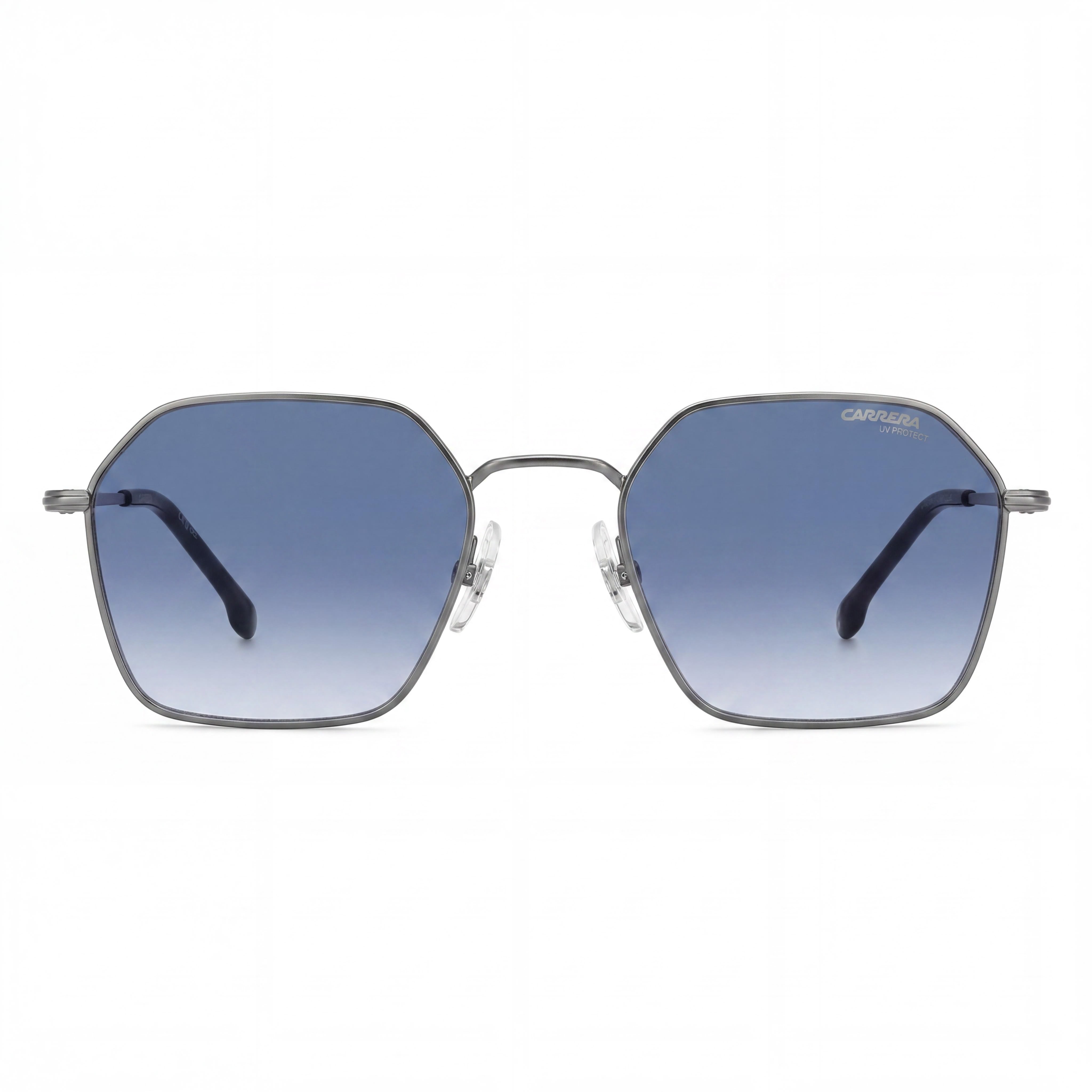 Gafas de sol Carrera Casual para hombre de acero inoxidable, rutenio mate, no polarizadas, sombreado azul oscuro 53 mm, 100 % protección UVA y UVB, Photo 2