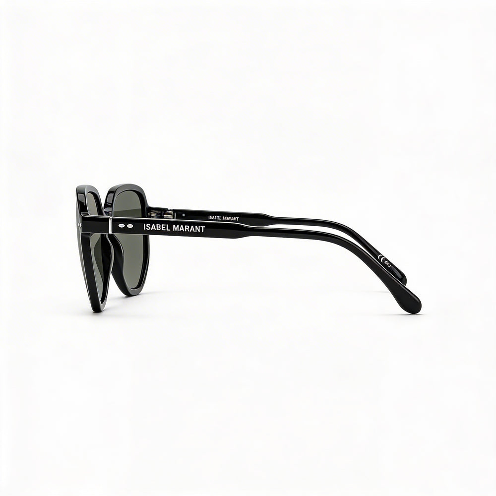 Gafas de sol Isabel Marant Modern para mujer, montura octogonal de acetato negro, policarbonato, protección UV, 57 mm