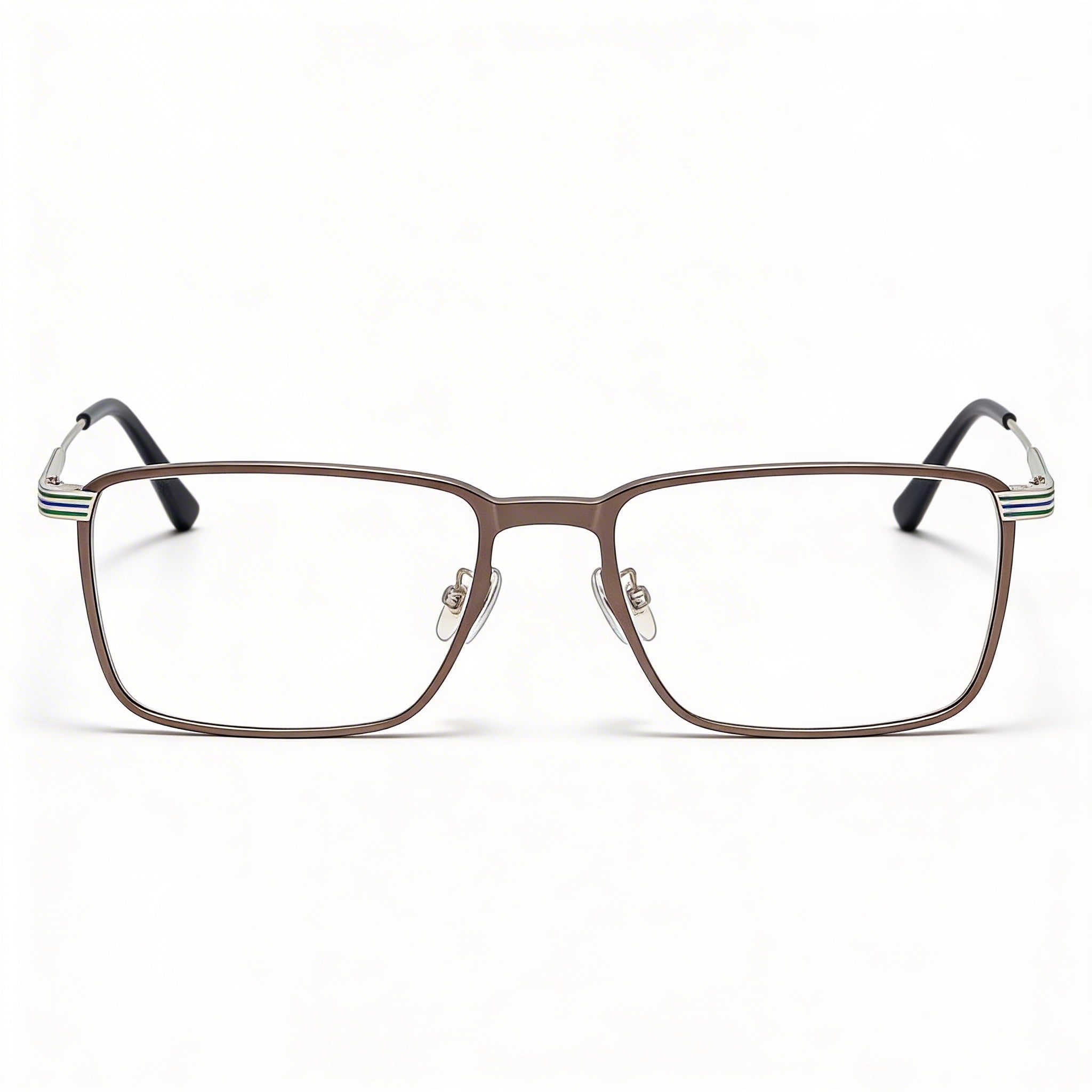 Lacoste Gafas Casual para Hombre, Montura semimate de rutenio oscuro, Lentes de plástico transparente 54-18-145, Photo 2