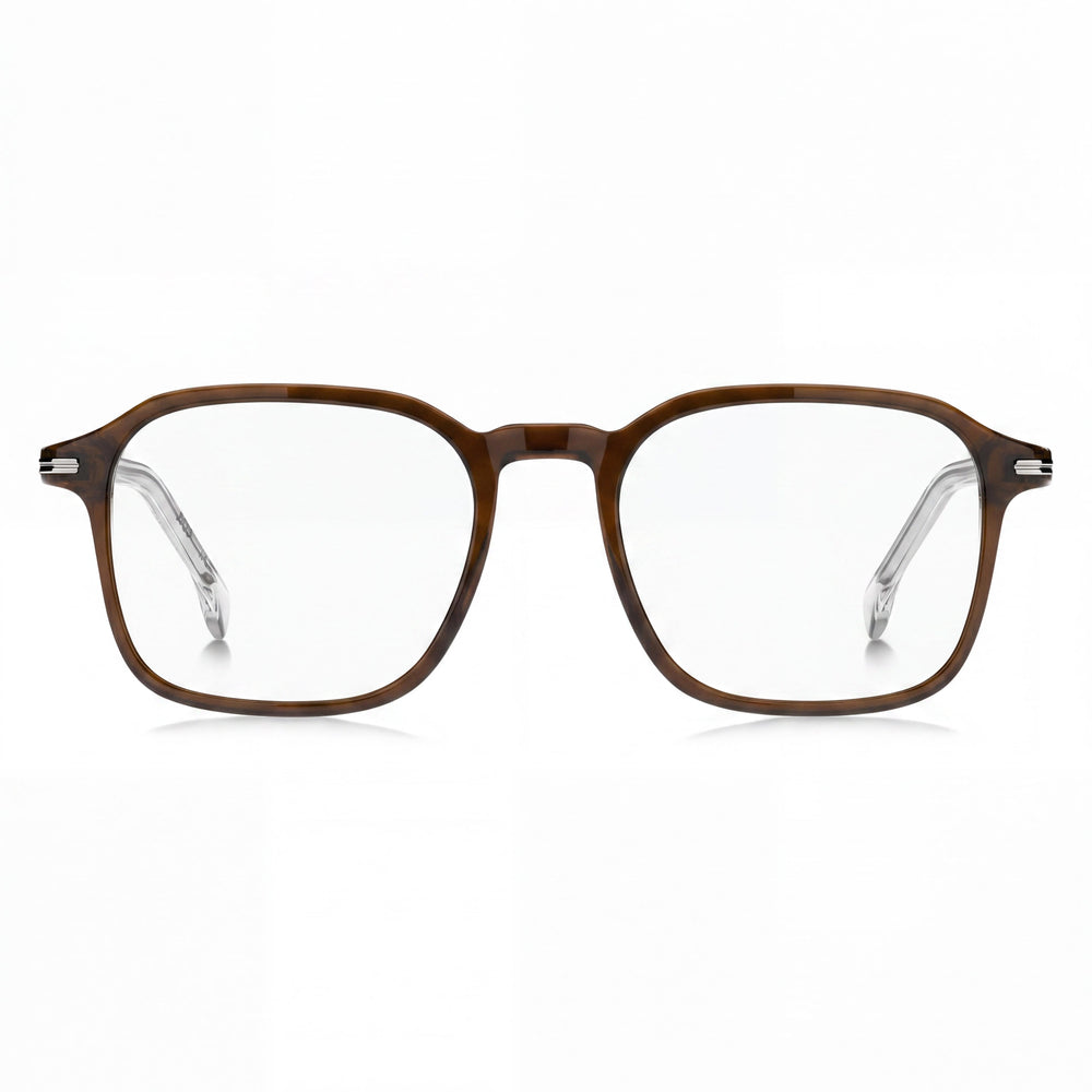 Anteojos Hugo Boss Audio Systems Modern para hombre, color marrón, de acetato ecológico ligero, sin polarizar, con lentes de demostración, 51-19-145