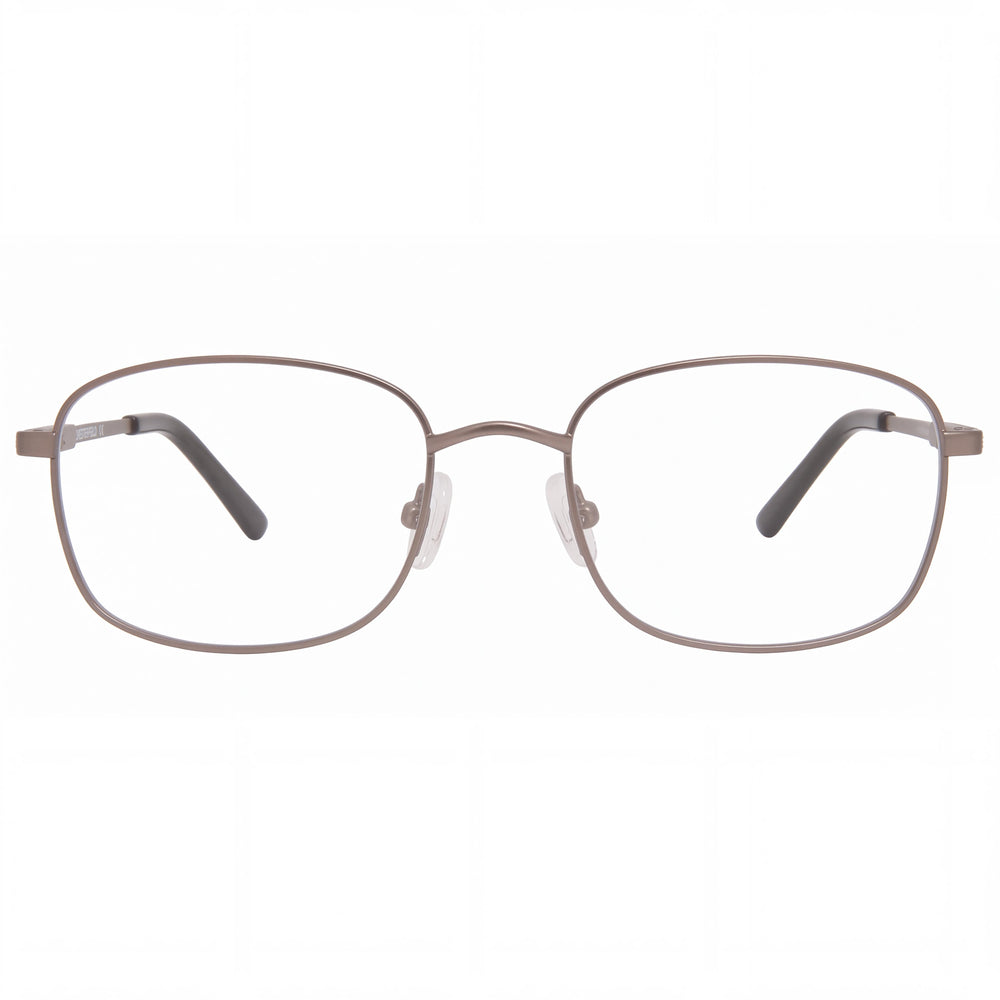 Gafas Chesterfield 890/T para hombre, rectangulares, de aro completo, con montura de titanio en color gris baquelita, talla 53-19-145