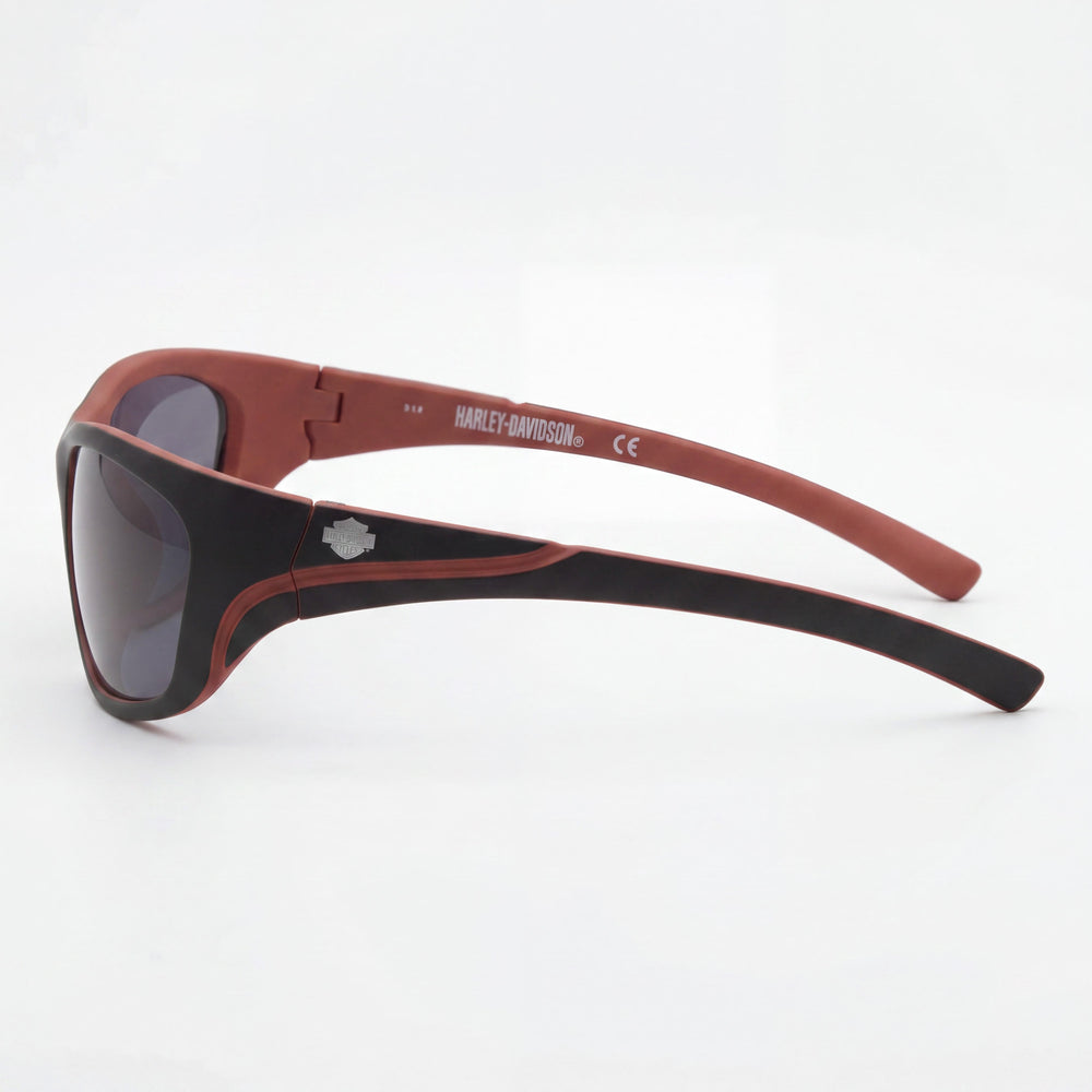 Gafas de sol Harley-Davidson clásicas unisex con montura de acetato negro y lentes de acetato negro, ancho de lente 61mm