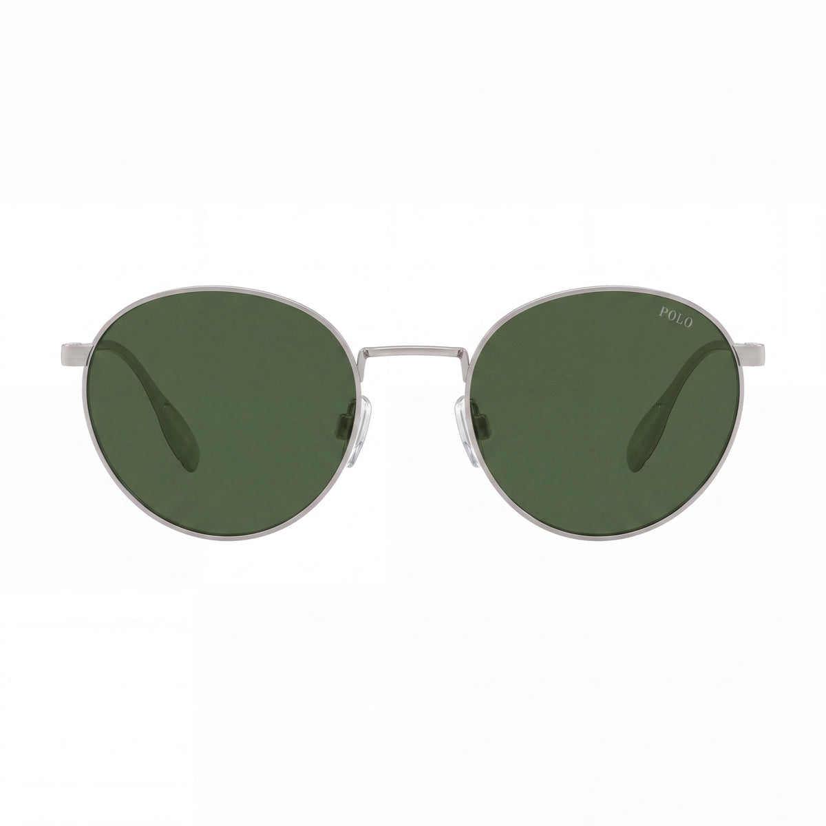 Gafas de sol para mujer POLO RALPH LAUREN PH3158 de metal no polarizadas en color plata cepillada y verde botella, 53 mm, Photo 2