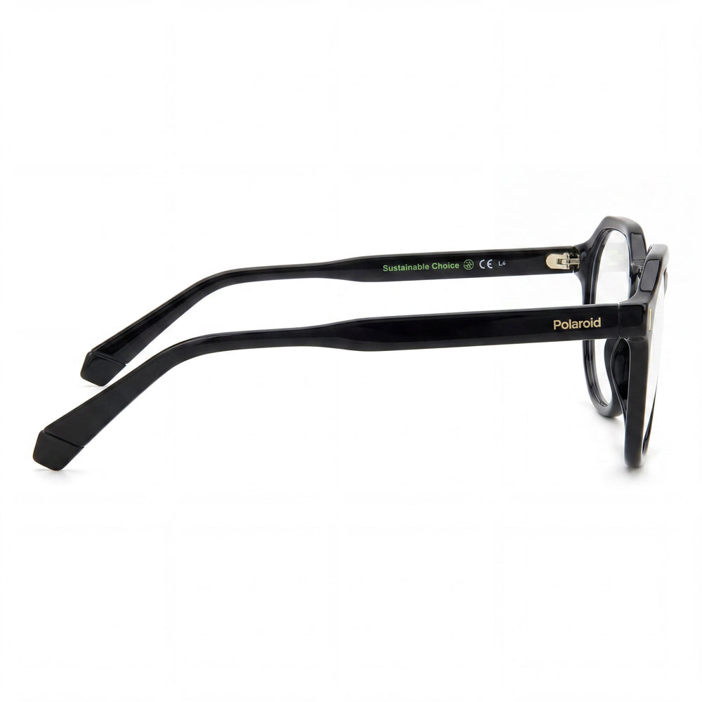 Gafas de sol Polaroid Modern Unisex con montura de poliamida negra, lentes de policarbonato no polarizadas 52-19-140