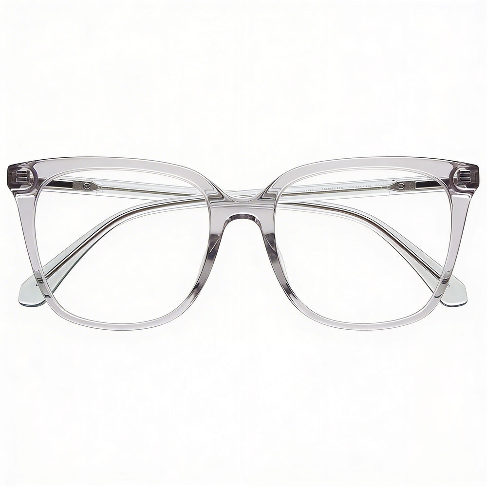 Gafas de sol Kate Spade New York unisex modernas de acetato con montura cuadrada y montura completa, montura gris transparente, lentes grises, 51 mm