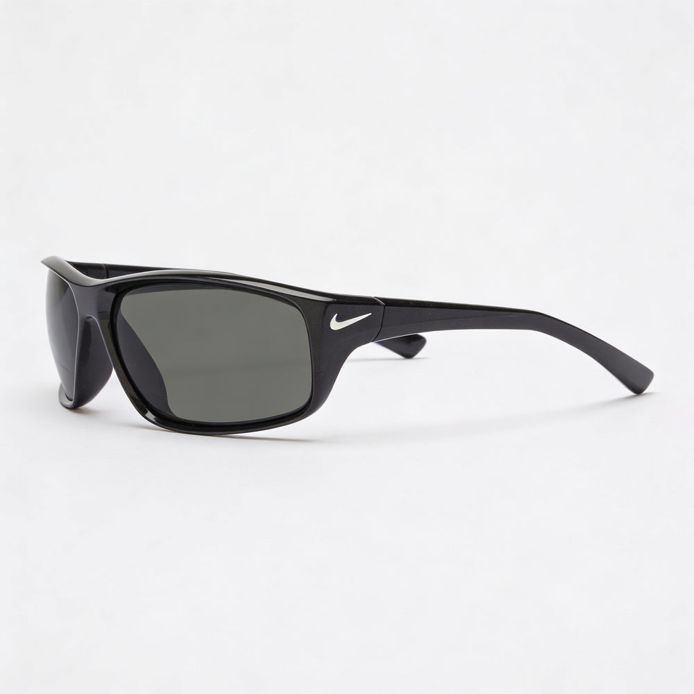 Nike Adrenaline Unisex Lightweight Plastic UV Protection Sunglasses, Silver Frame, Grey Lens 64-14-135