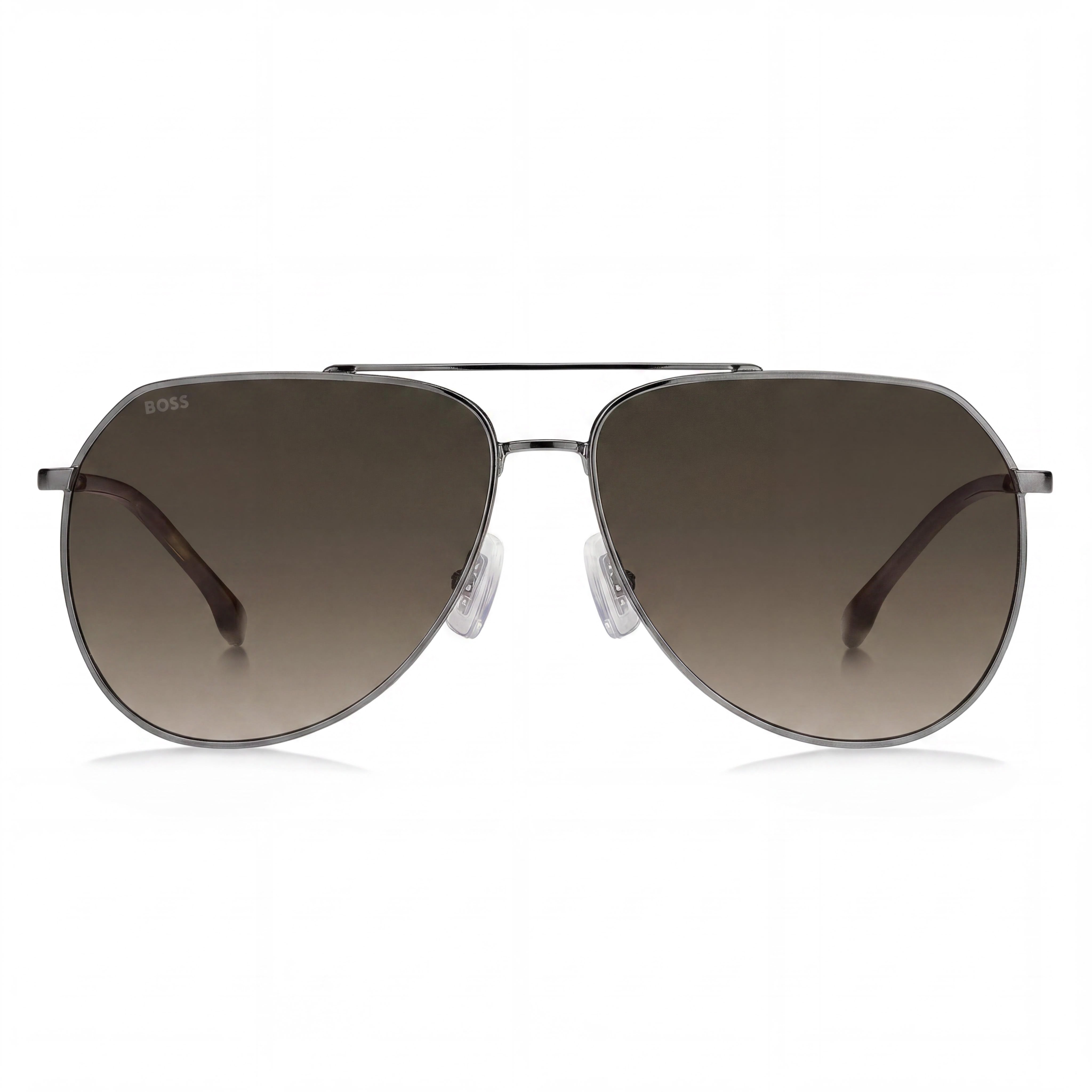 Gafas de sol para hombre Hugo Boss INTERNATIONAL, de metal, rutenio oscuro, con degradado marrón y 100% protección UV, 61 mm, Photo 2