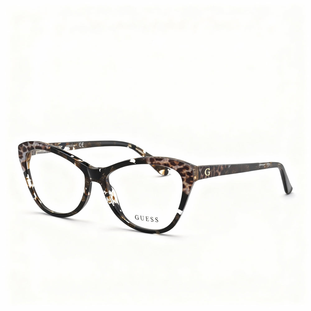Gafas de diseño GUESS GU2818 para mujer, de acetato marrón oscuro (lente de 56 mm, puente de 16 mm, patilla de 140 mm)