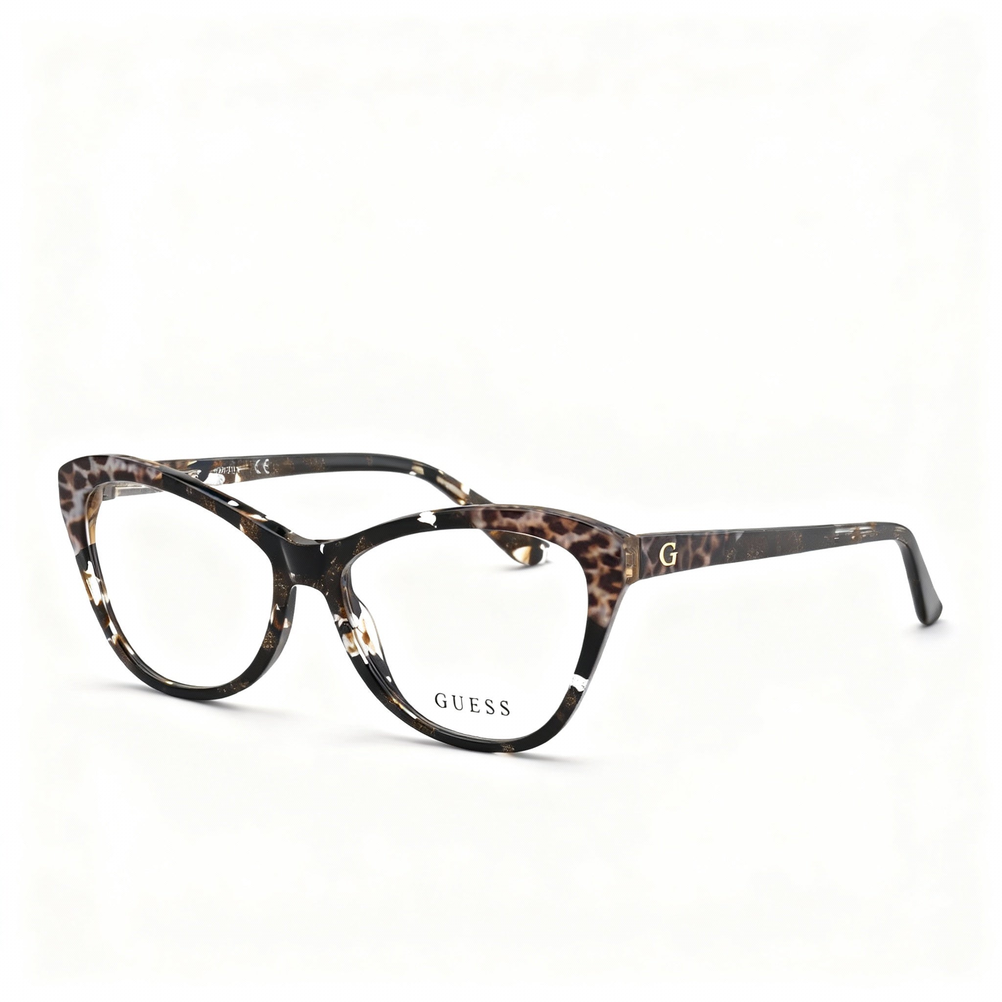 GUESS GU2818 Women's Dark Brown Acetate Designer Eyeglasses Frame (Lens 56mm, Bridge 16mm, Temple 140mm), Photo 3