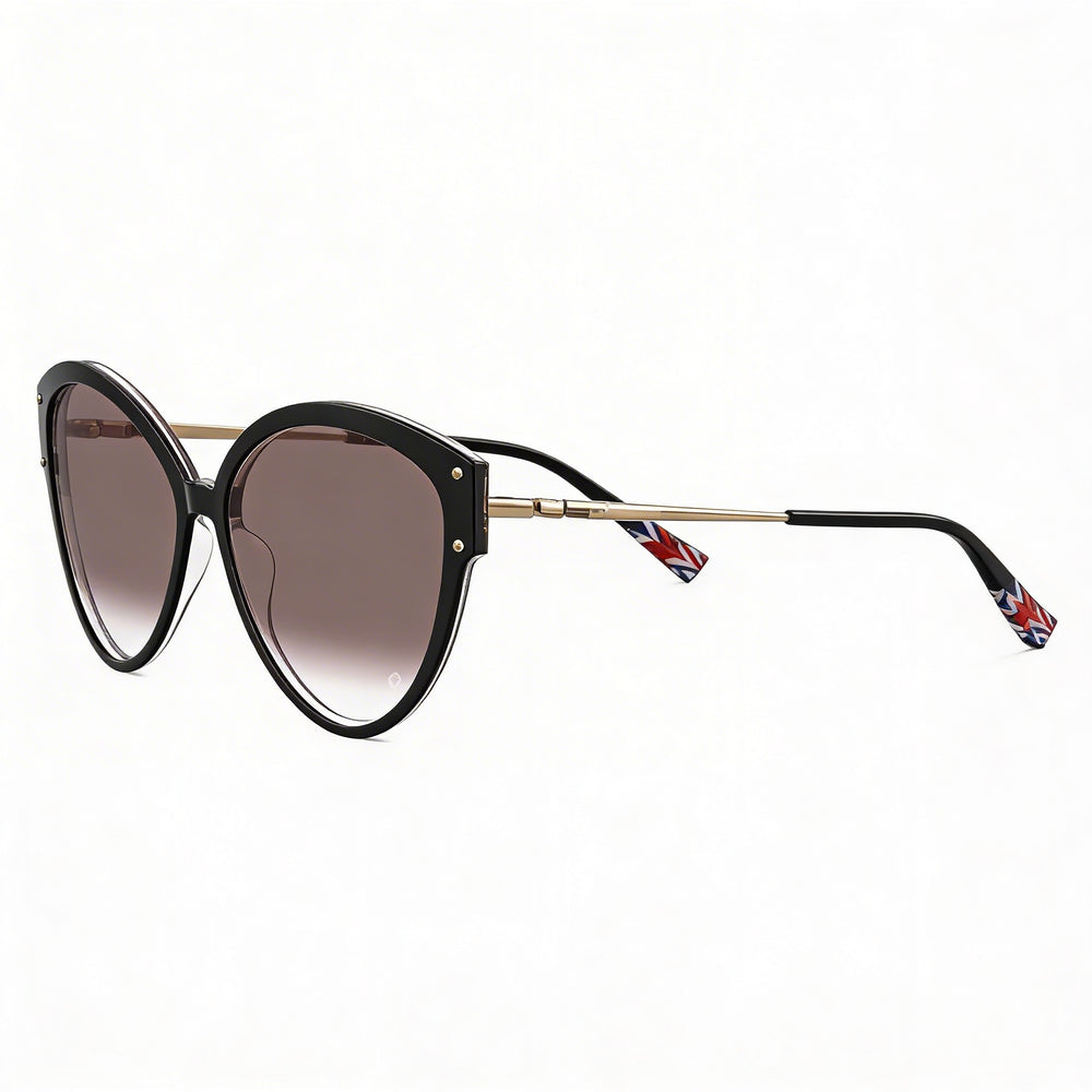 Gafas de sol Missoni MIS 0004/S para mujer, ovaladas, ecológicas, de PMMA, con cristales negros y grises degradados, 59 mm