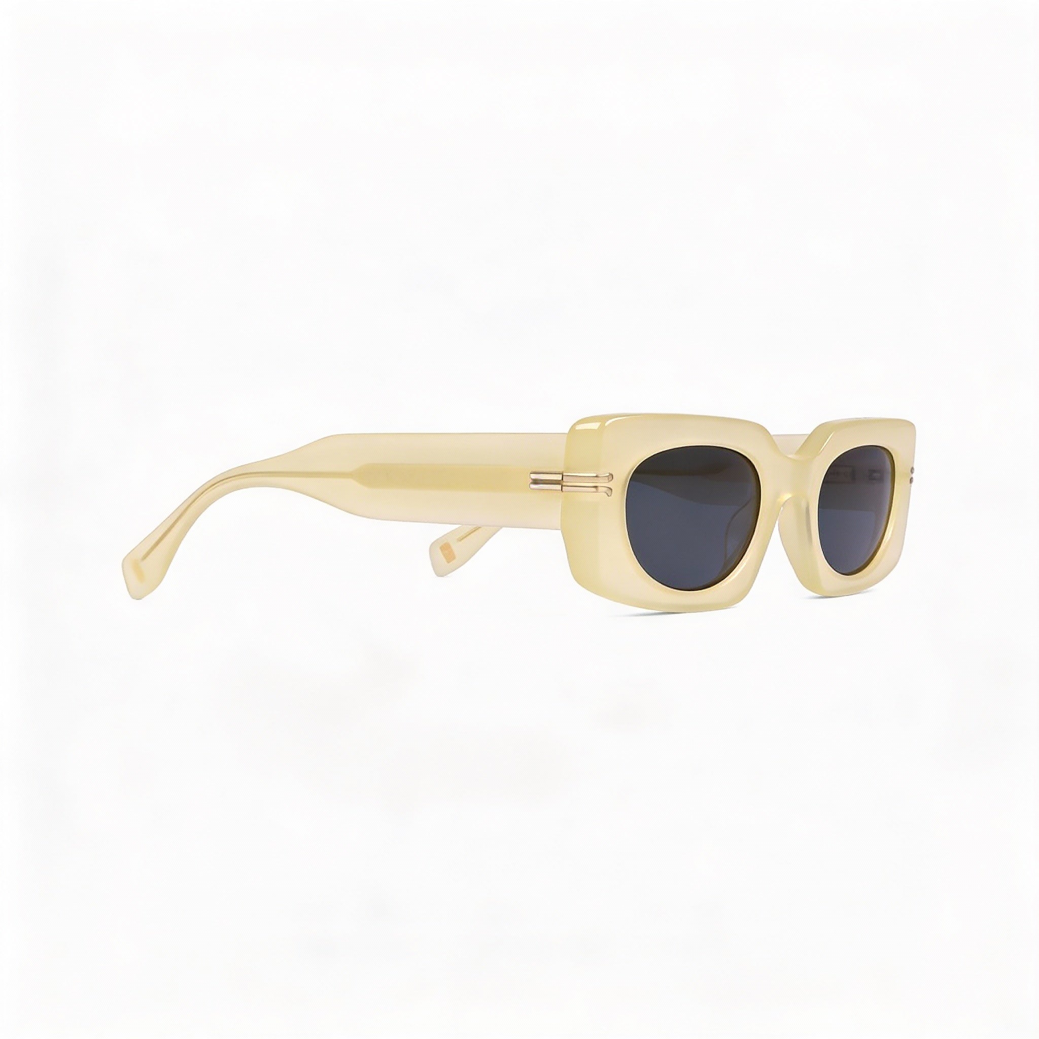 Gafas de sol Marc Jacobs Casual para mujer con montura de acetato amarillo esmerilado y protección UV, lentes amarillas de 50 mm, Photo 1