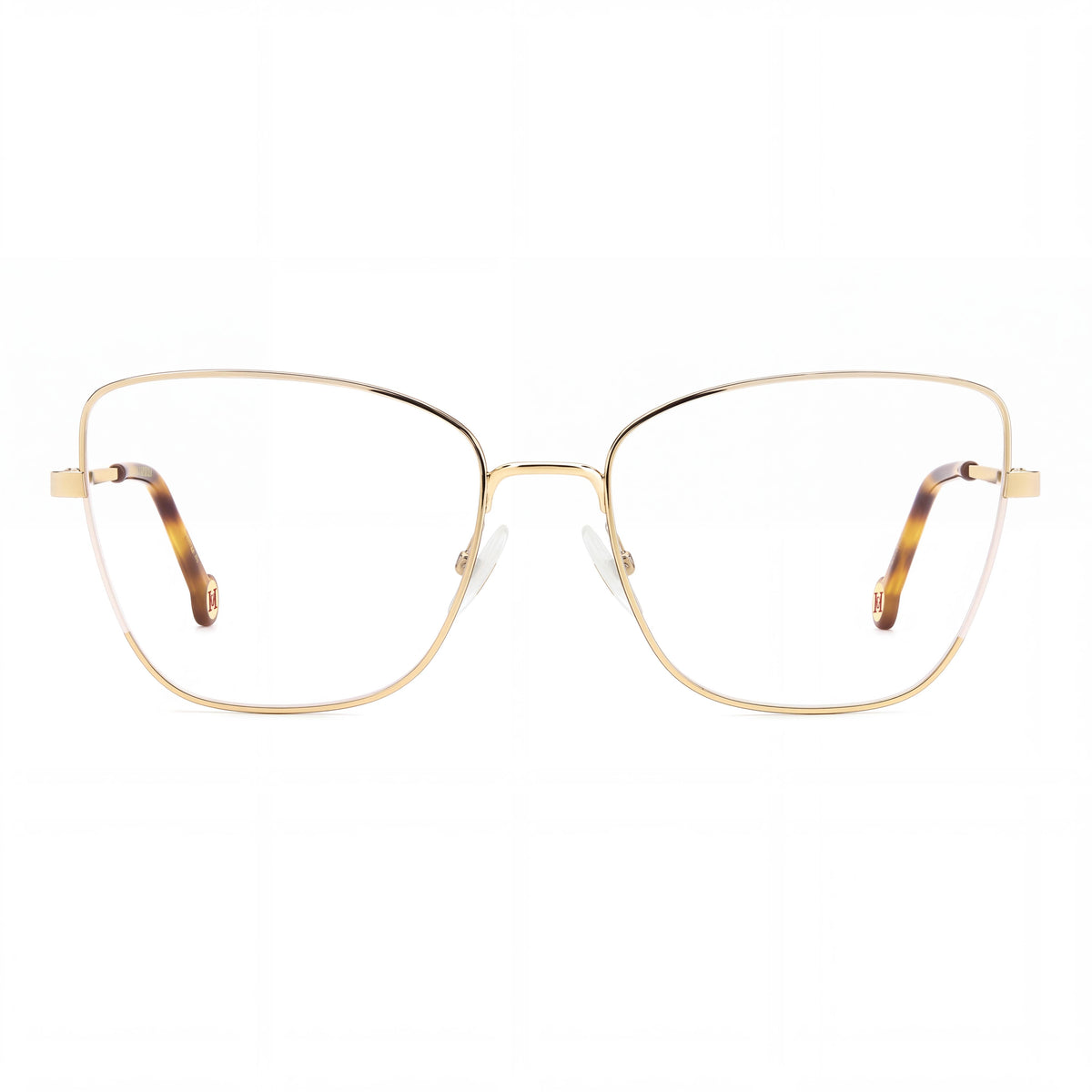 Carolina Herrera Her 0209 Women's Modern Metal Sunglasses, White Gold Frame & Lenses, 56mm, Photo 2