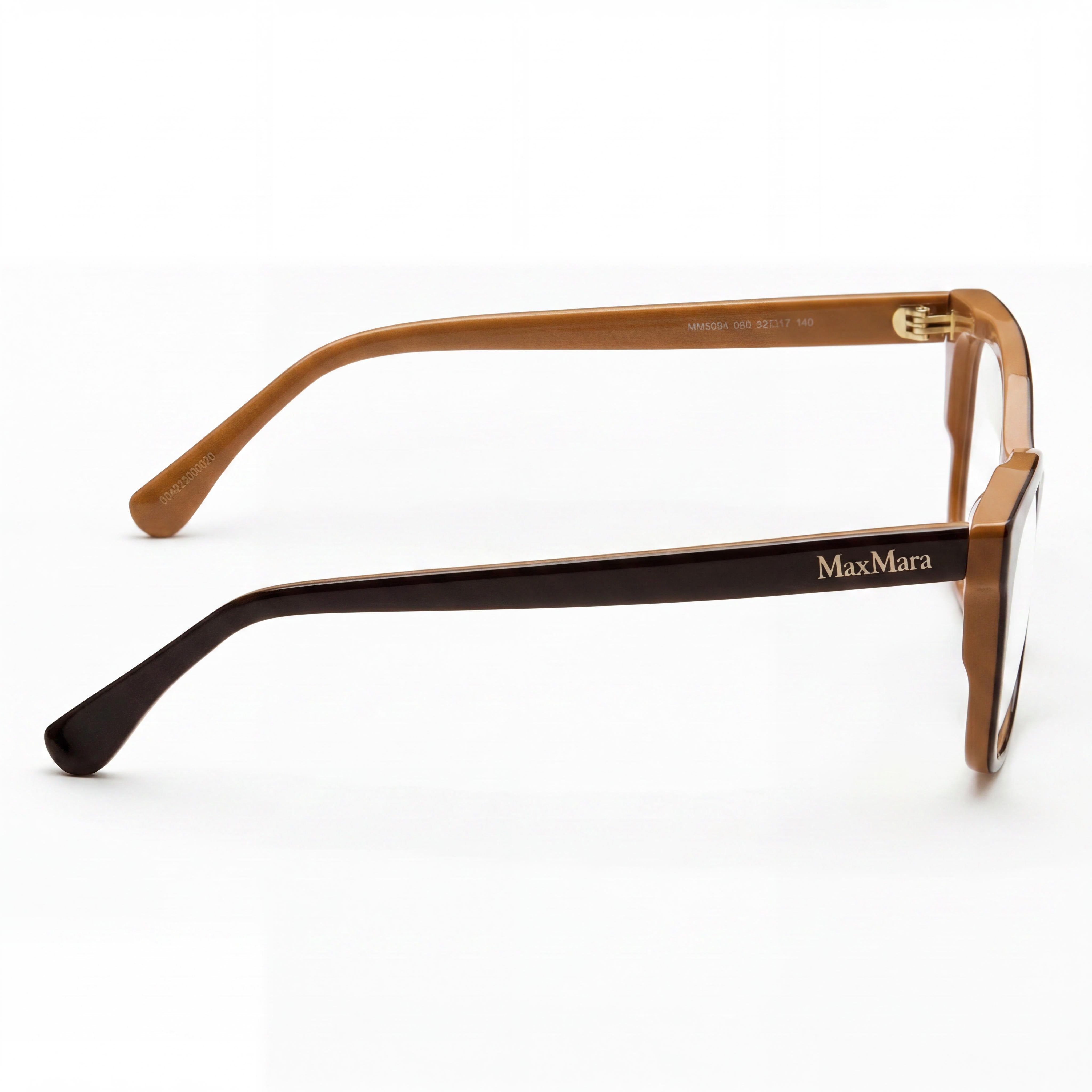 MaxMara Mm5094 Women's Dark Brown Acetate Frame Sunglasses with Dark Brown Lenses 52-17-140, Photo 2