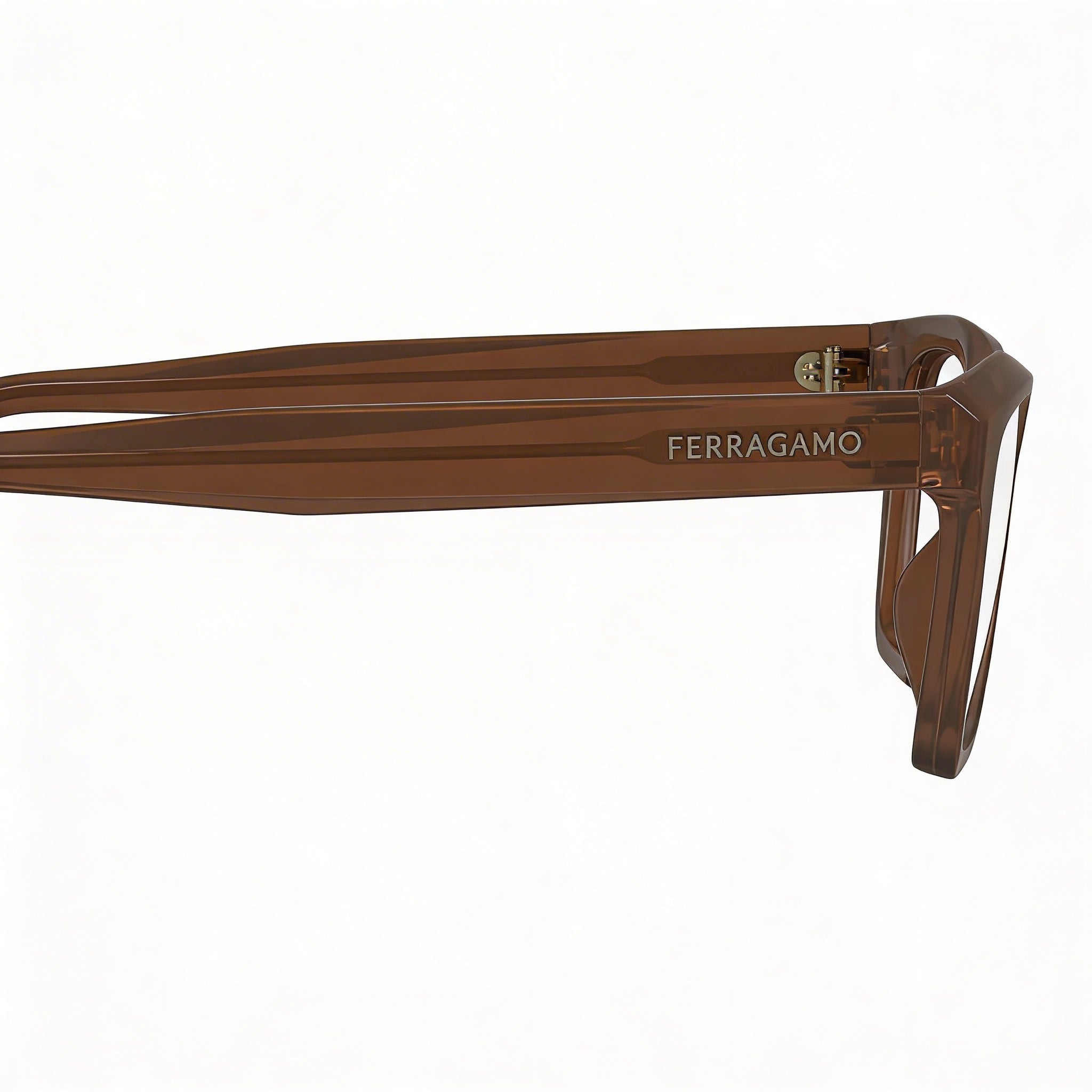 Salvatore Ferragamo Sf2986 Men's Acetate Transparent Brown Frames 53mm, Photo 3