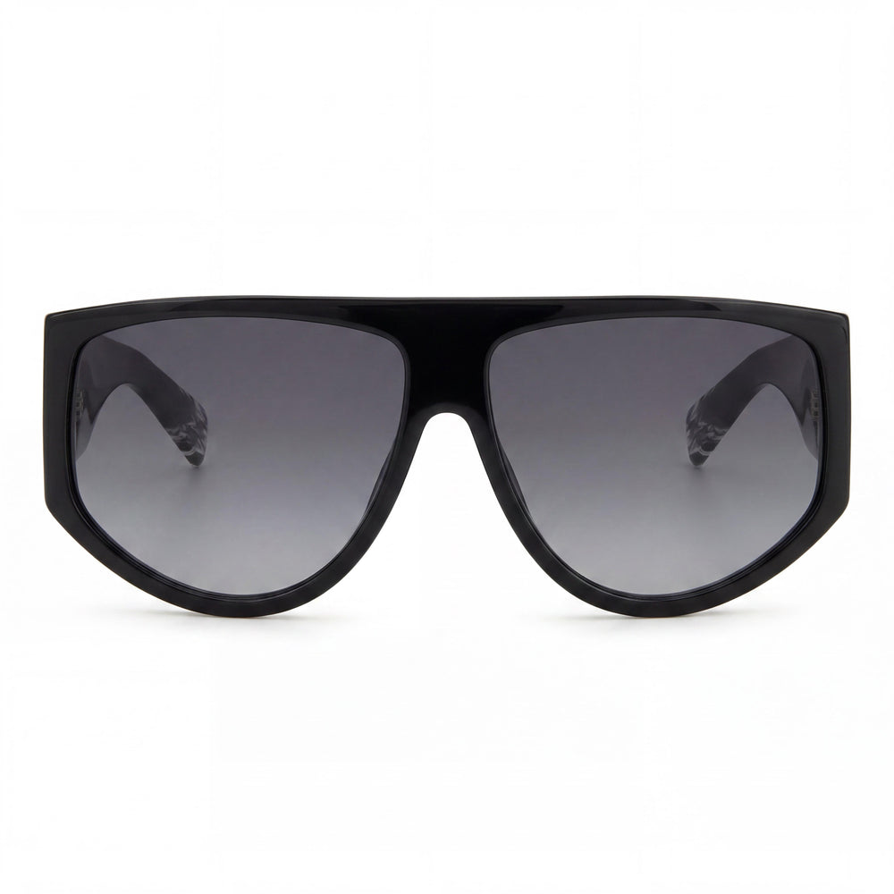 Missoni Seasonal Women's Square Acetate Black Grey UV Protected Sunglasses Dark Grey Shaded 61mm