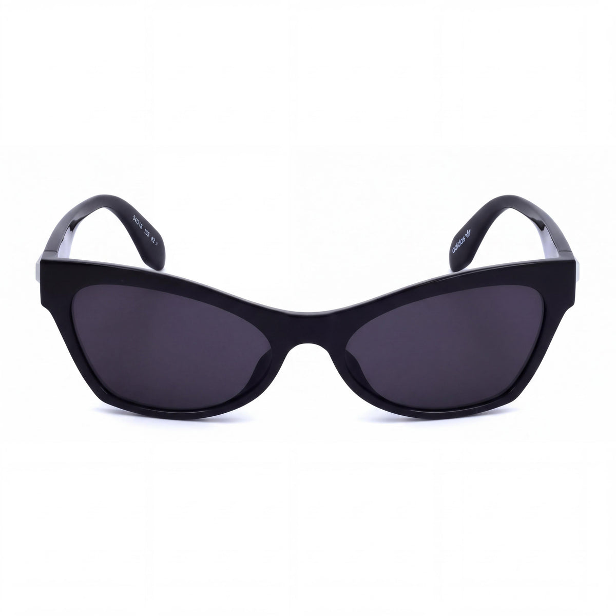 adidas Gafas de sol clásicas para mujer, armazón de plástico negro brillante, lentes ahumadas de 54 mm, Photo 2