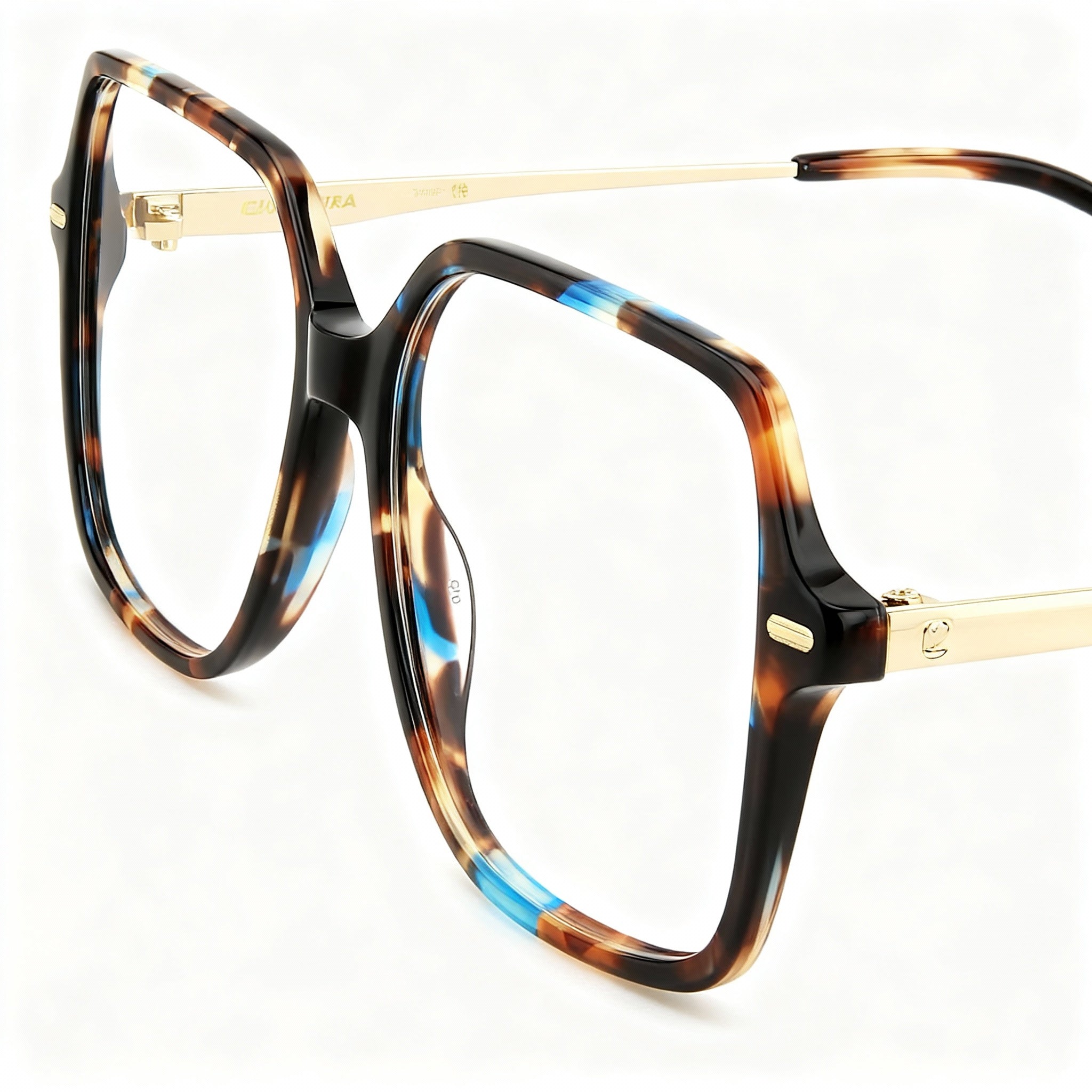 Carrera 3038 Women's Casual Acetate Optical Eyeglasses Brown Blue Havana 55-16-140, Photo 3
