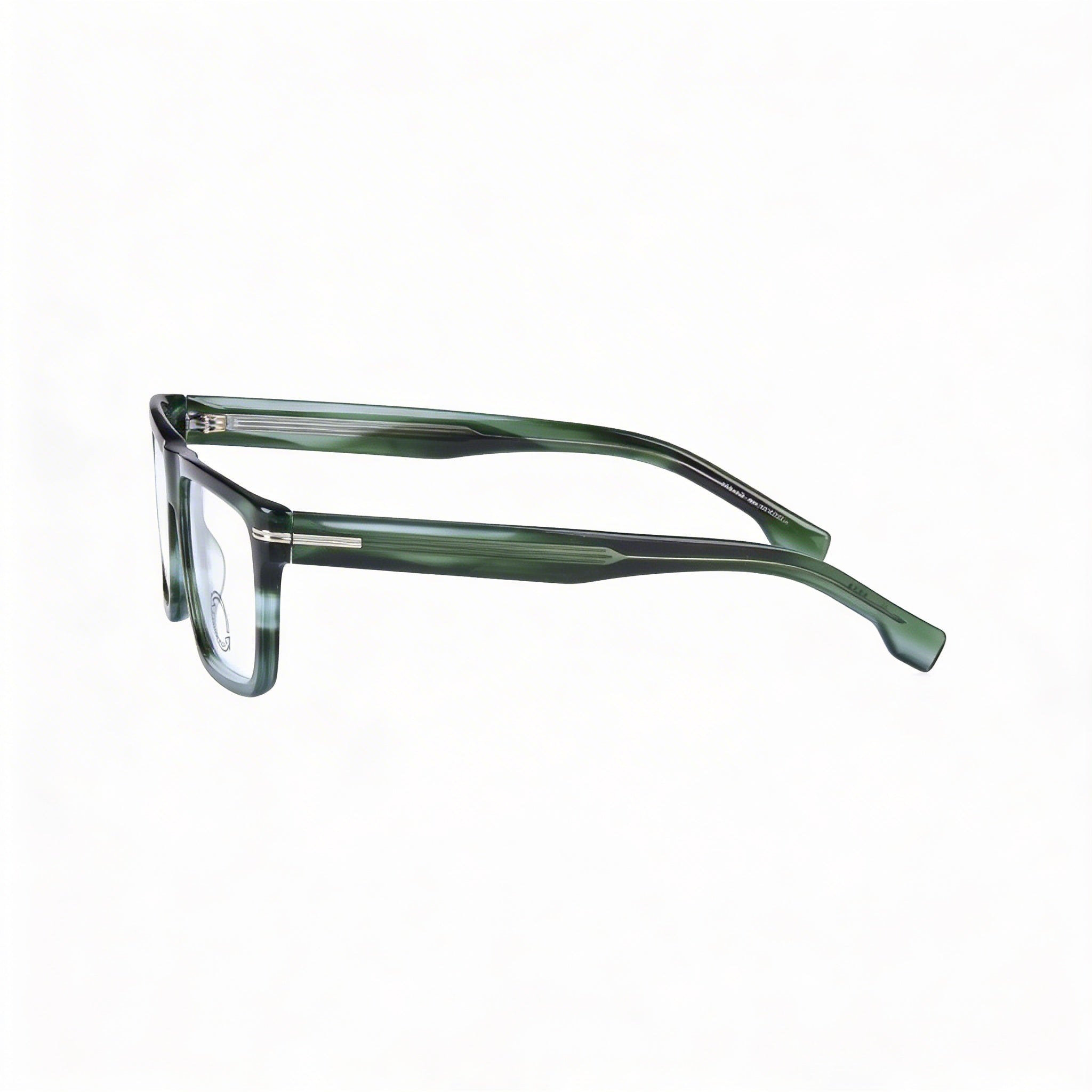Hugo Boss Modern Unisex Green Horn Acetate Frame with Iridium Acetate Lenses & UV Protection 53mm, Photo 3
