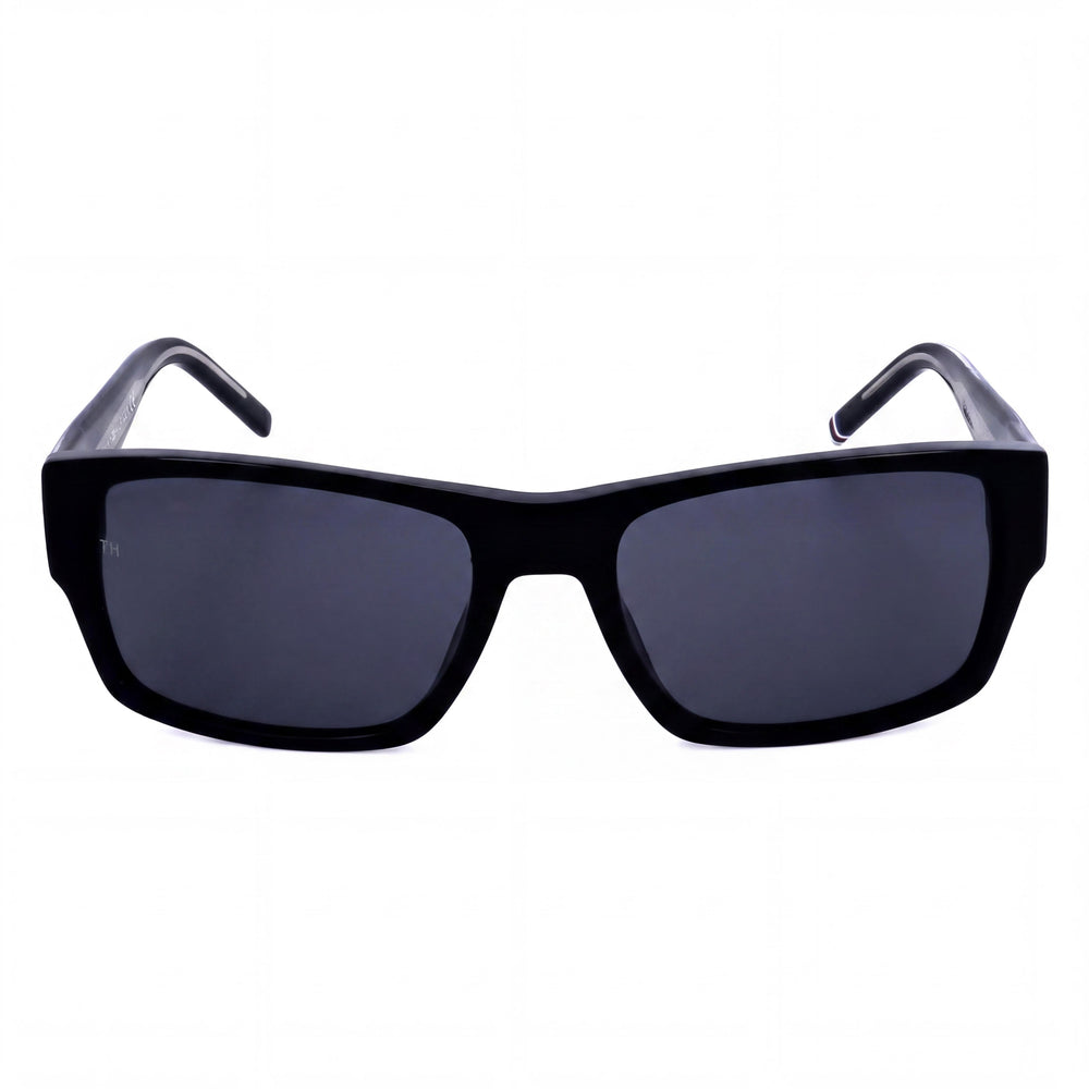 Tommy Hilfiger TH 2017/S Men's Rectangular 100% UV Protection Non-Polarized Black Frame Grey Lens 56mm