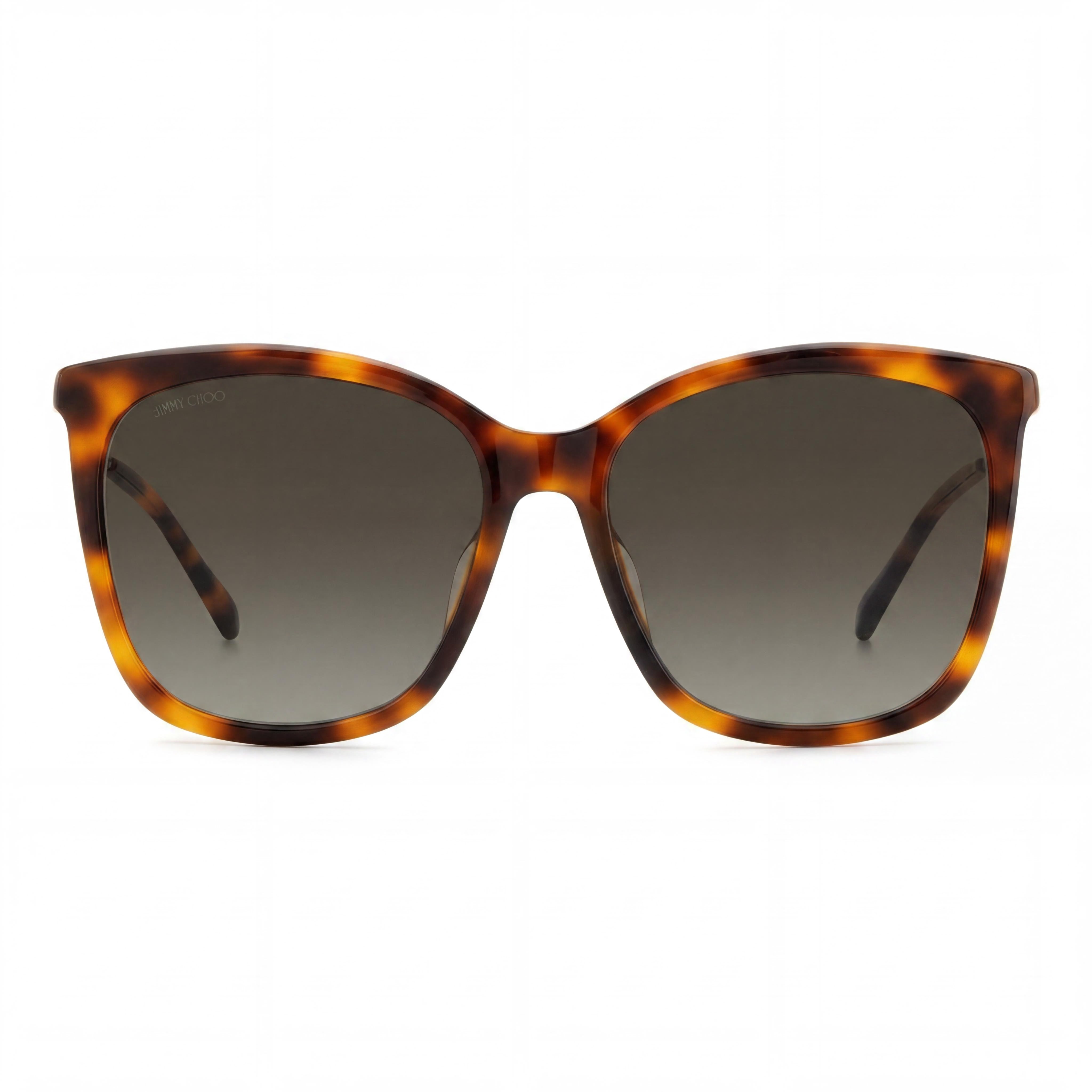 JIMMY CHOO Casual Women's Havana Acetate Full-Rim Butterfly Brown Gradient UV Protected Sunglasses 57mm, Photo 2
