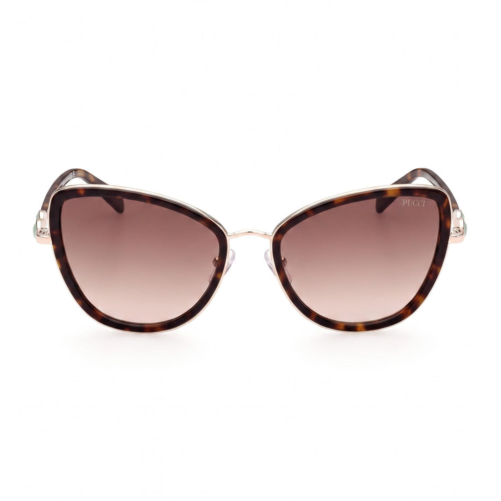 Emilio Pucci Modern Women's Metal Frame Polycarbonate Non-Polarized Sunglasses Size 57-57-140mm