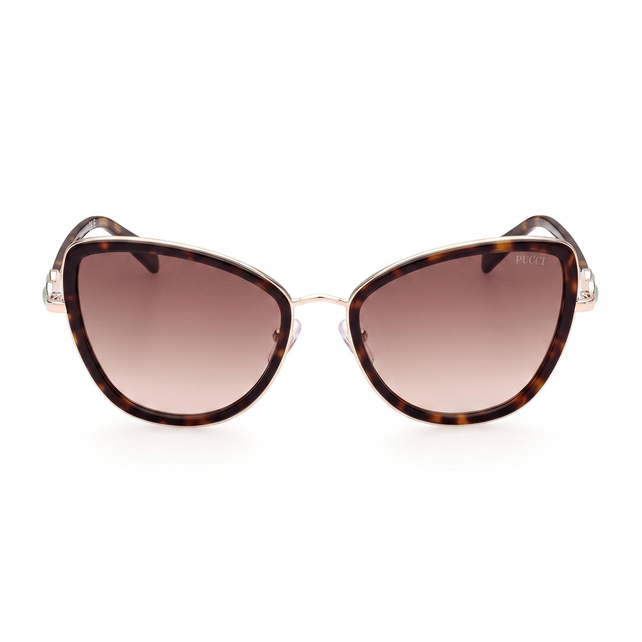 Emilio Pucci Modern Women's Metal Frame Polycarbonate Non-Polarized Sunglasses Size 57-57-140mm, Photo 2