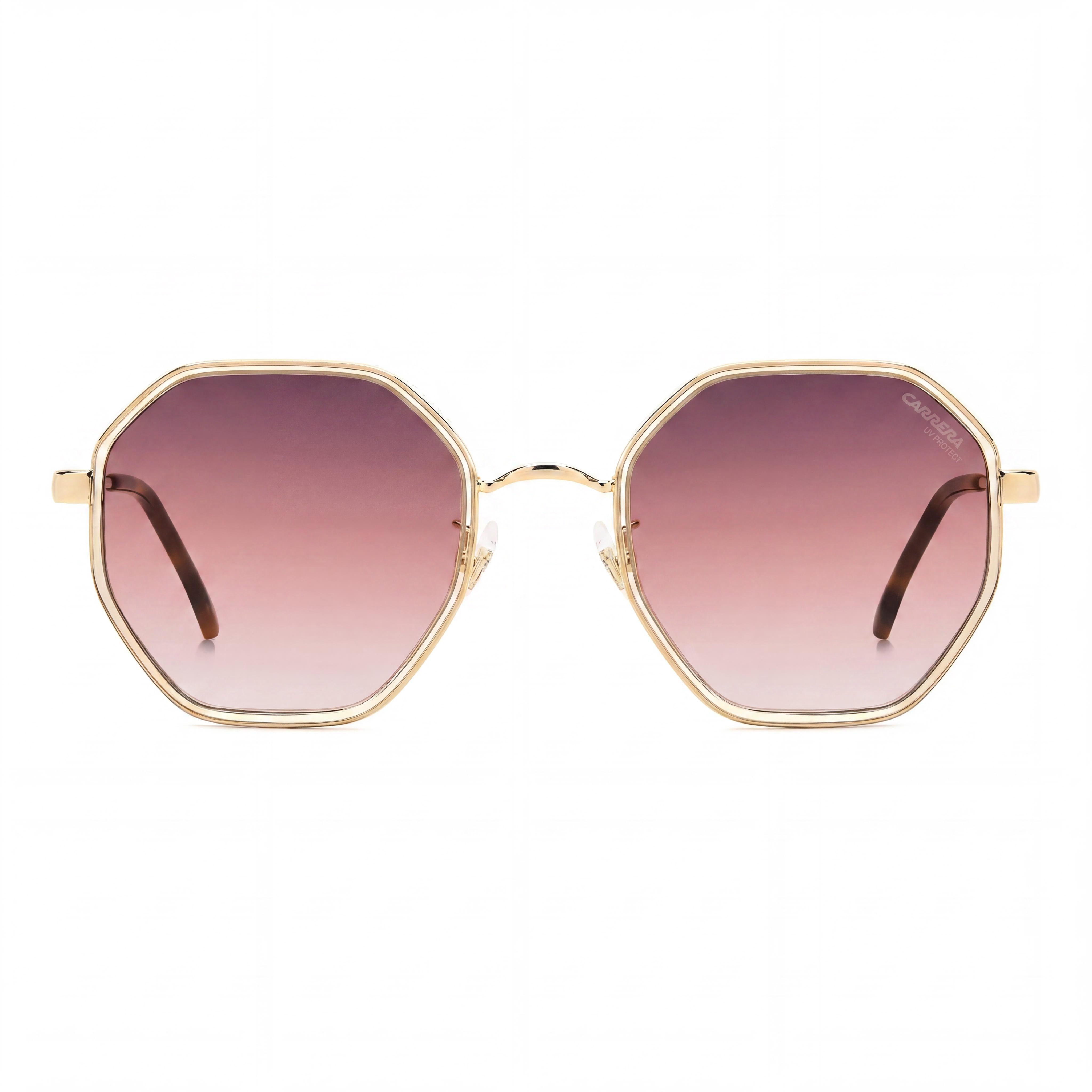 Gafas de sol de metal Carrera Modern para mujer, gris oscuro, montura rosa sombreada marrón y burdeos, UV 400 no polarizadas rosa sombreado burdeos, 53 mm, Photo 2