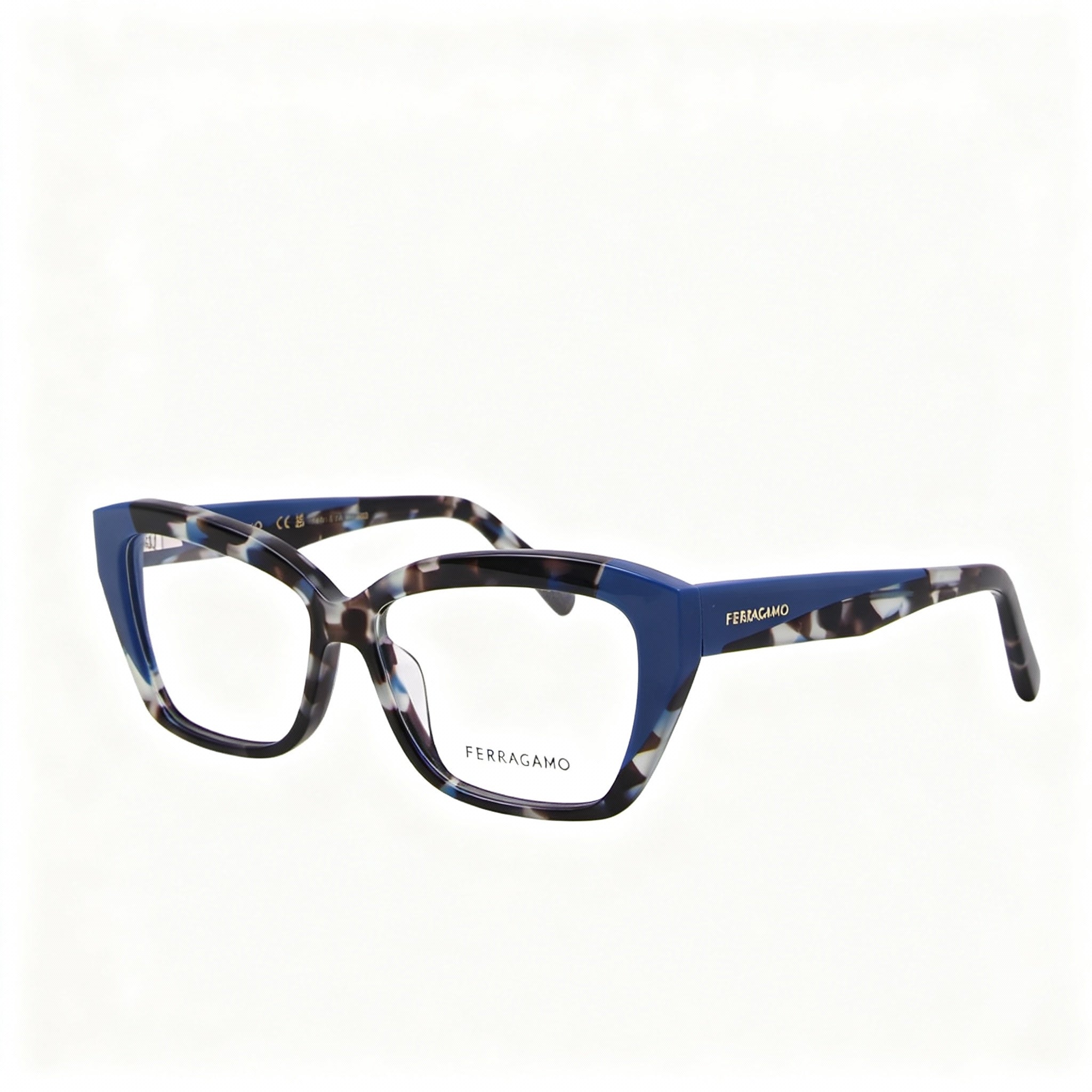 Gafas de sol polarizadas unisex Salvatore Ferragamo SF2938N de metal turquesa intenso con montura de tortuga azul (53 mm), Photo 2