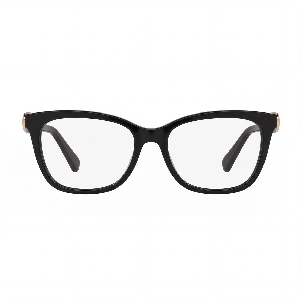 Montura óptica Longchamp casual para mujer, de acetato con marco negro y lentes transparentes no polarizadas, calibre 55mm, puente 16, varilla 140, Photo 2