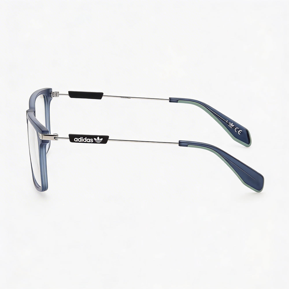 adidas Casual Men’s Injected Frame Matte Blue Optical Eyeglasses with Clear Demo Lenses, Prescription Ready, Size 54