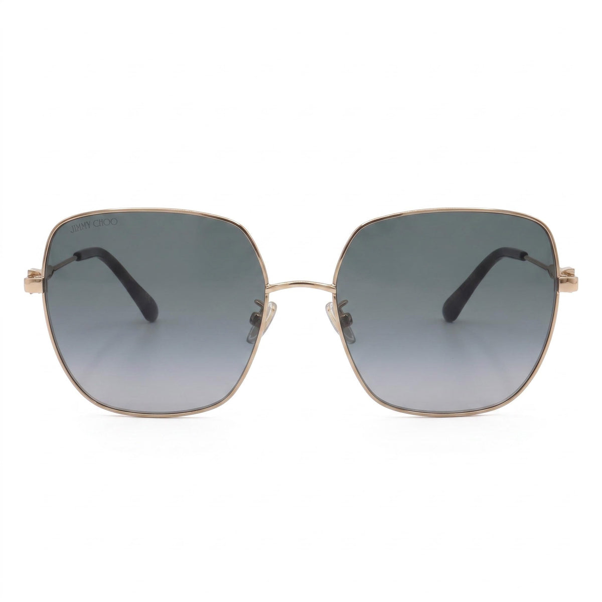 Jimmy Choo KORI/G/SK Gafas de sol cuadradas doradas y negras para mujer, 60 mm, Photo 2