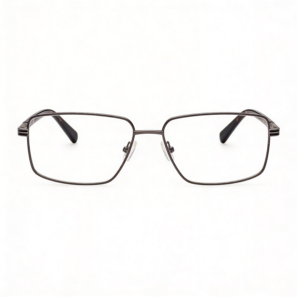 Guess GU50061 Black Rectangle Eyeglasses for Men, Metal 54mm