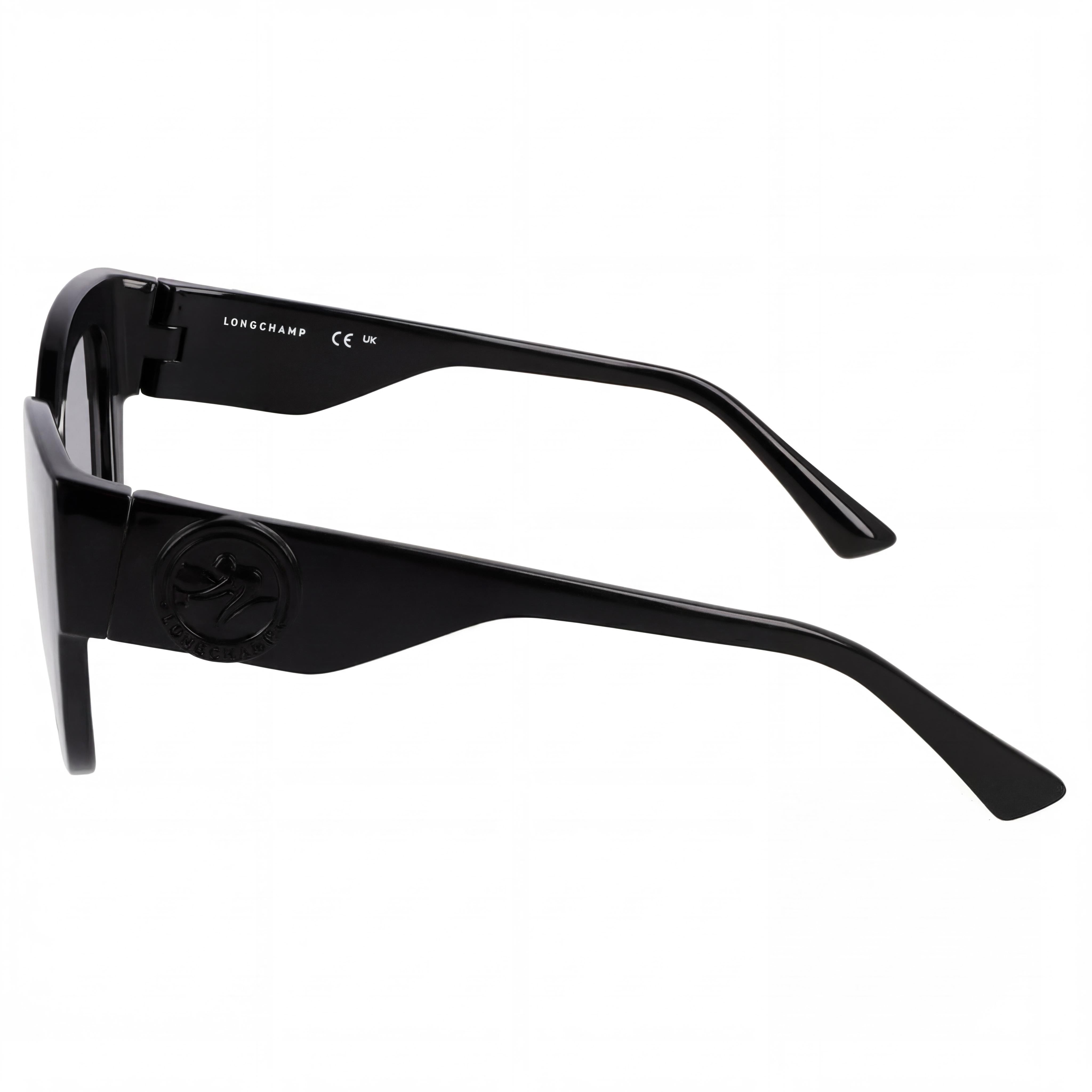 Gafas de sol Longchamp LO744S para mujer, informales, con montura inyectada negra, lentes de policarbonato no polarizadas, 52 mm, Photo 3