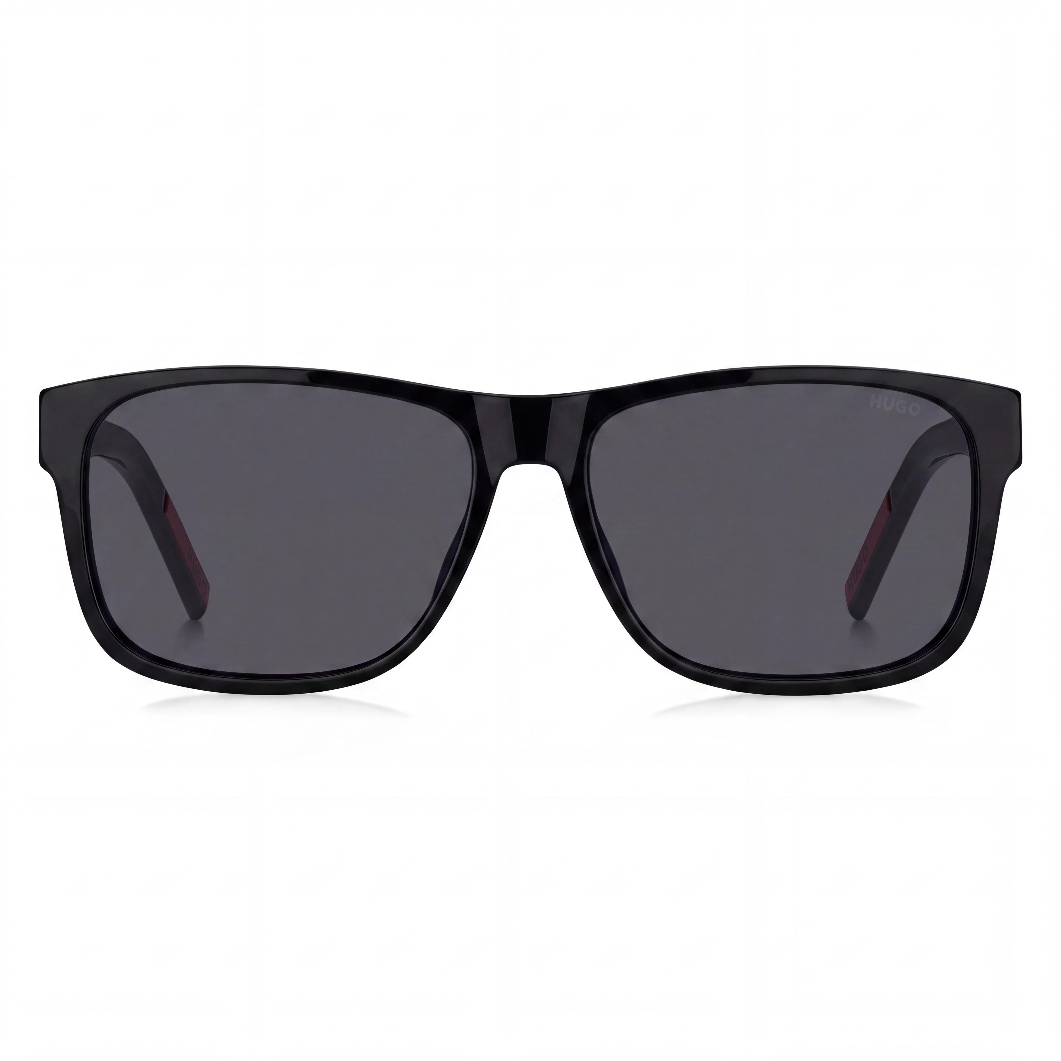 Gafas de sol rectangulares plegables para mujer HUGO de eco-acetato ligeras con protección UV, negras/grises, 57 mm, Photo 2