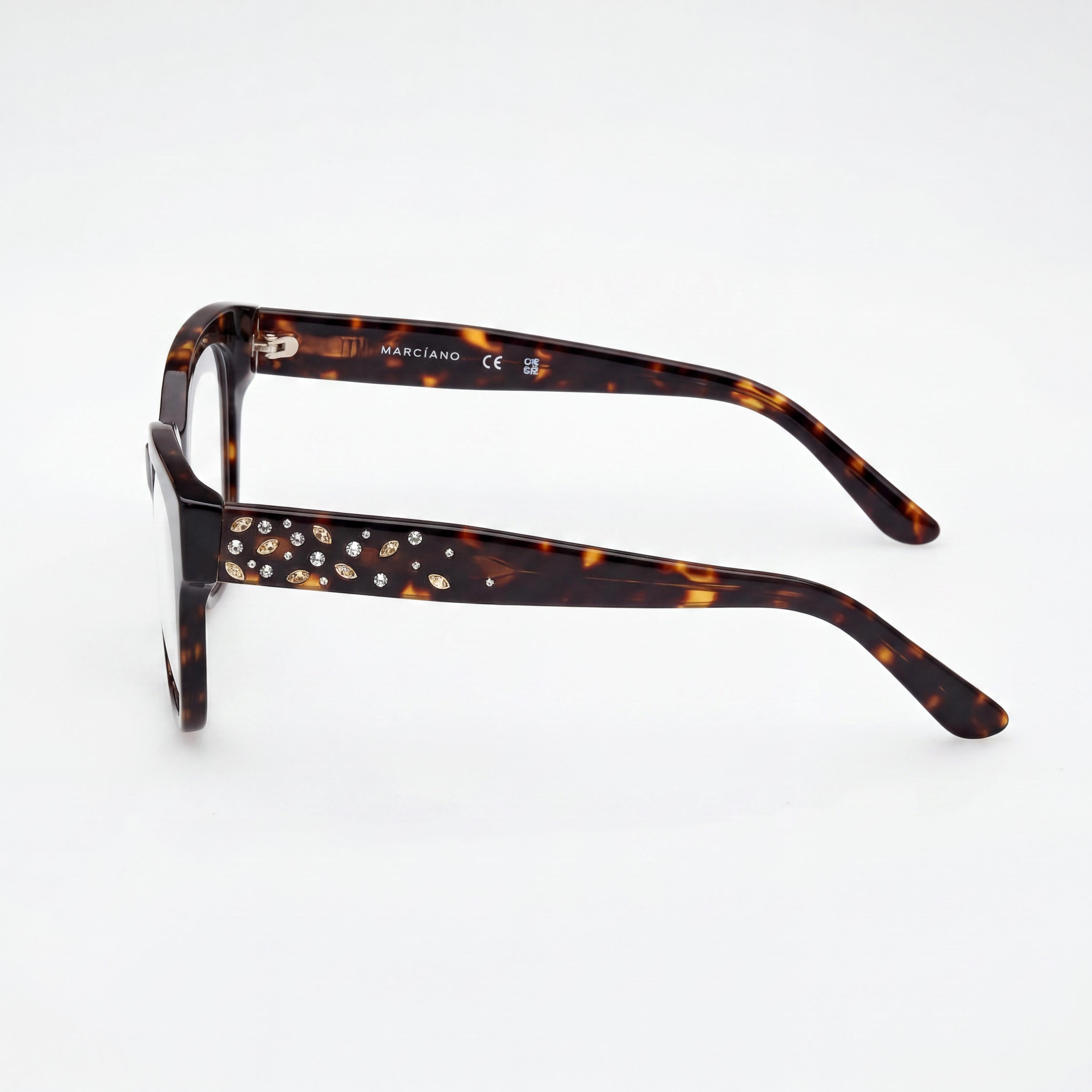 GUESS by Marciano Gm50017 Women's Dark Havana Plastic Frame Eyeglasses with Polycarbonate Lens 52-19-140, Photo 2