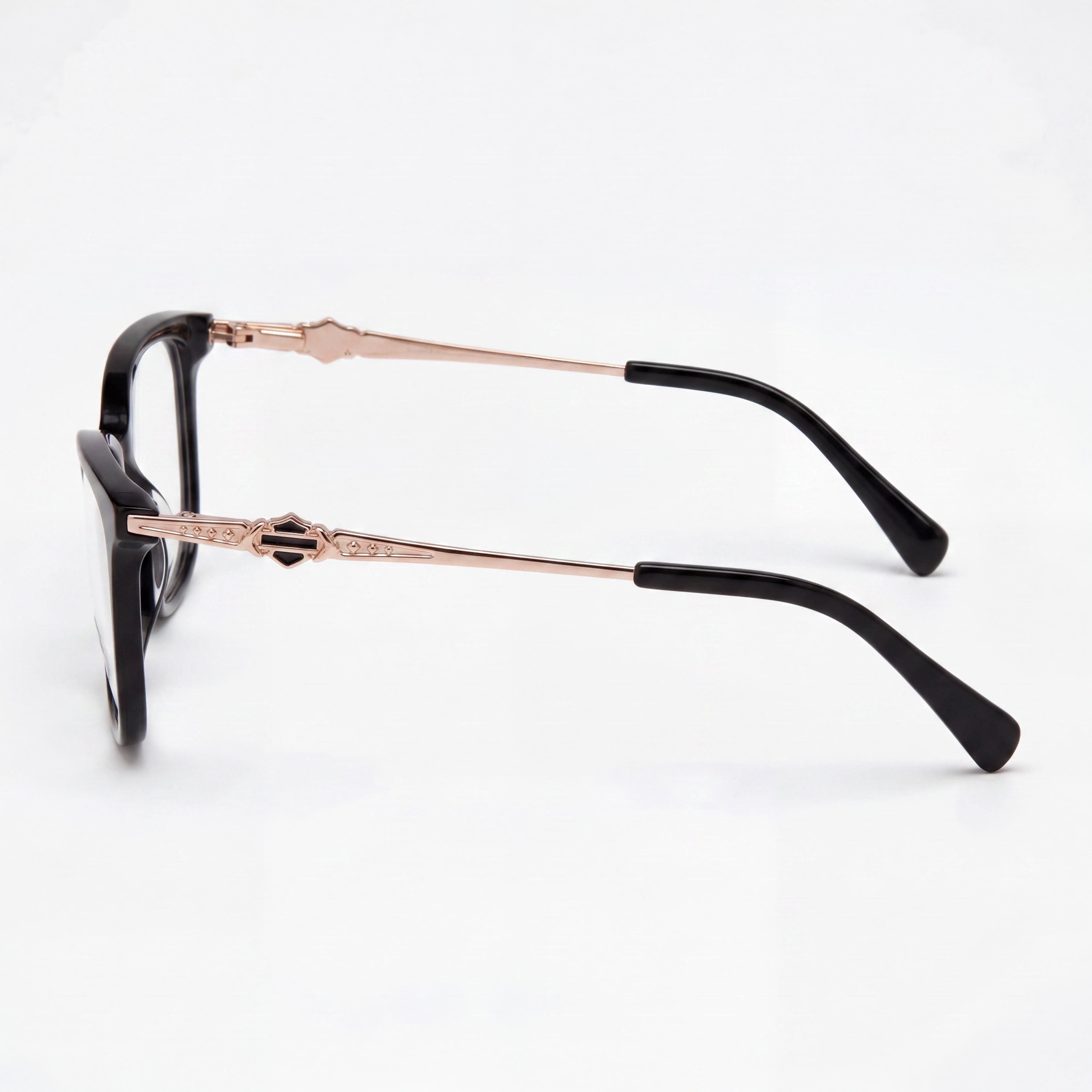 Harley-Davidson Hd0564 Men's Black Plastic Frame Eyewear with Clear Polycarbonate Lenses, Lens Width 54mm, Photo 2
