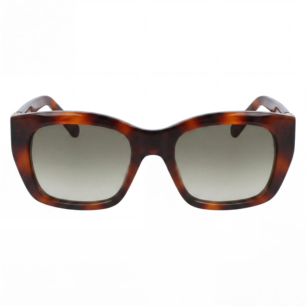 Gafas de sol Salvatore Ferragamo SF1012SL para mujer, cuadradas, de acetato color tortuga y gris degradado, con protección UV, 53 mm