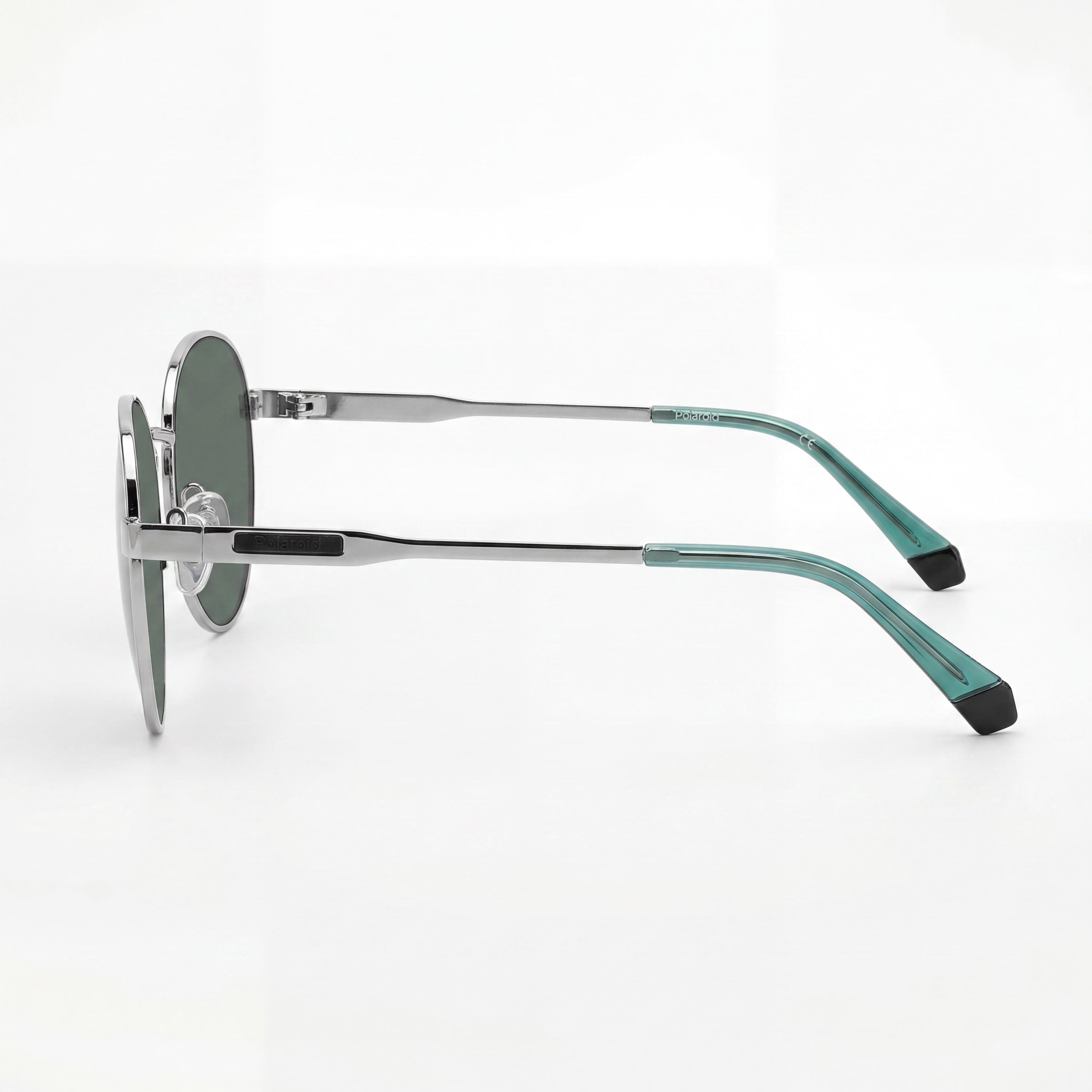 Polaroid Classic Unisex Multicolour Stainless Steel Sunglasses with Green Polarized Lenses, UV Protection, 52mm, Photo 3