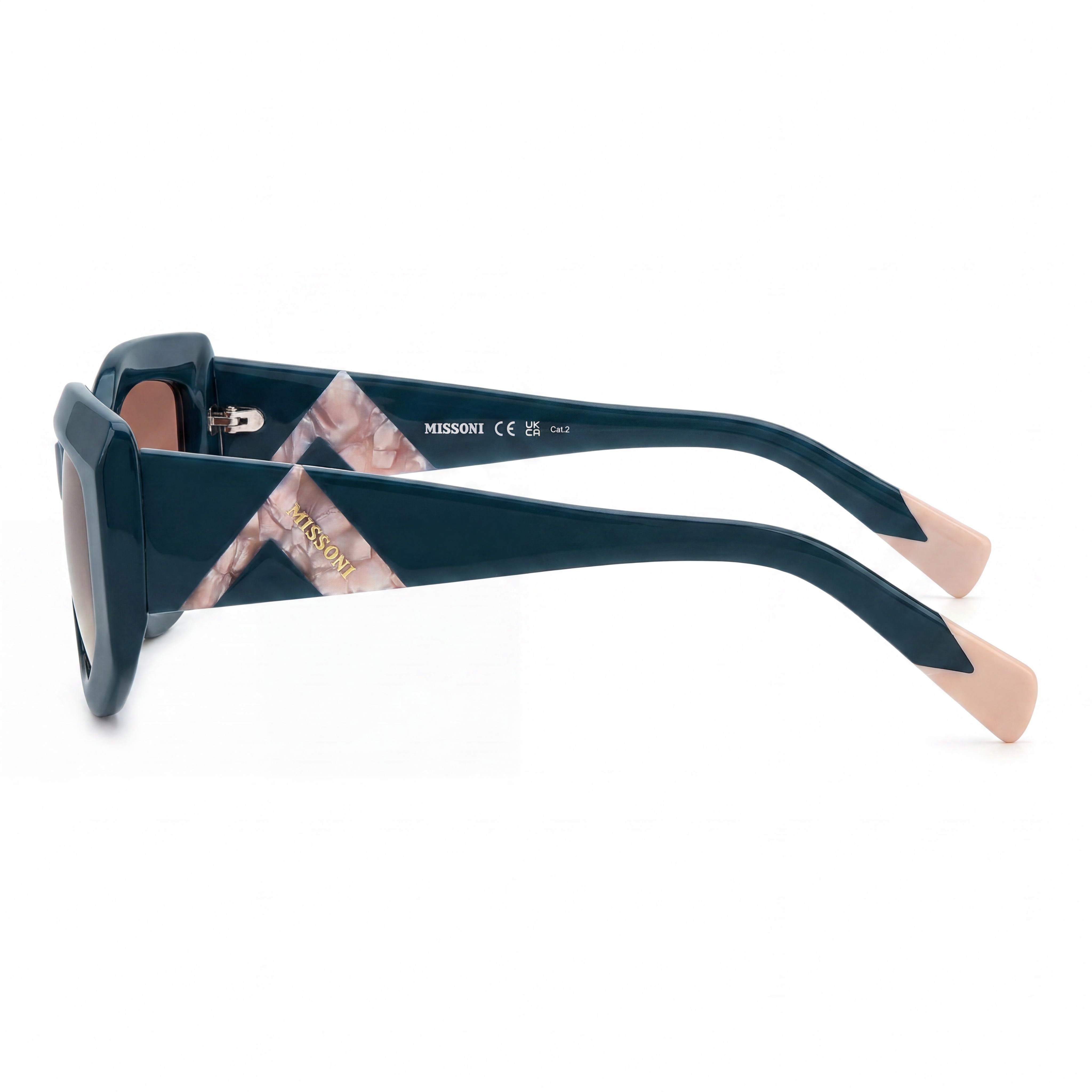 M Missoni MIS 0198/S Women's Acetate Teal Pink Doubleshade Frame Pink Doubleshade Non-Polarized Sunglasses 54mm, Photo 3