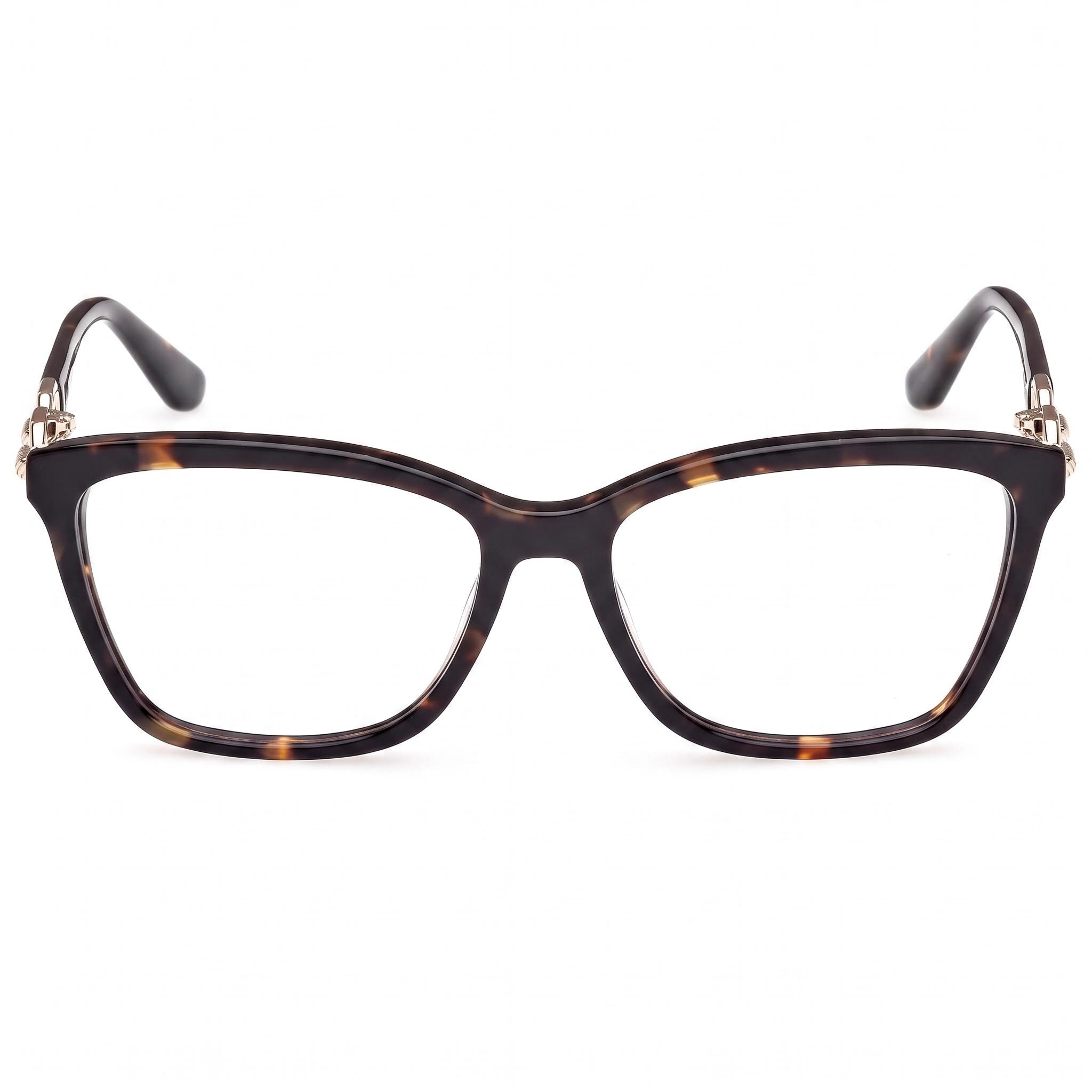 GUESS Clásico Women's Dark Havana Plastic Frame Eyewear with Black Polycarbonate Lenses, 54mm Lens, 15mm Bridge, 135mm Temples, Photo 2